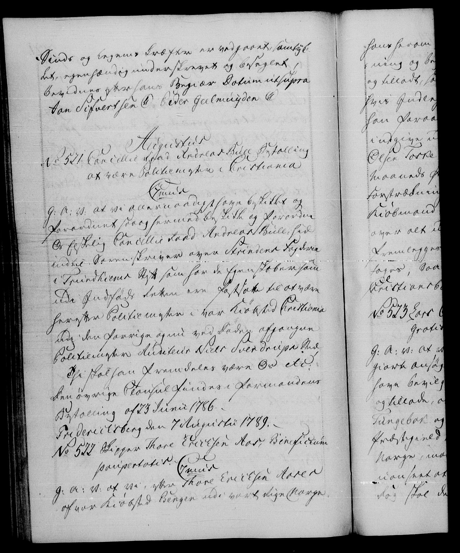 Danske Kanselli 1572-1799, RA/EA-3023/F/Fc/Fca/Fcaa/L0052: Norske registre, 1788-1789, s. 721b