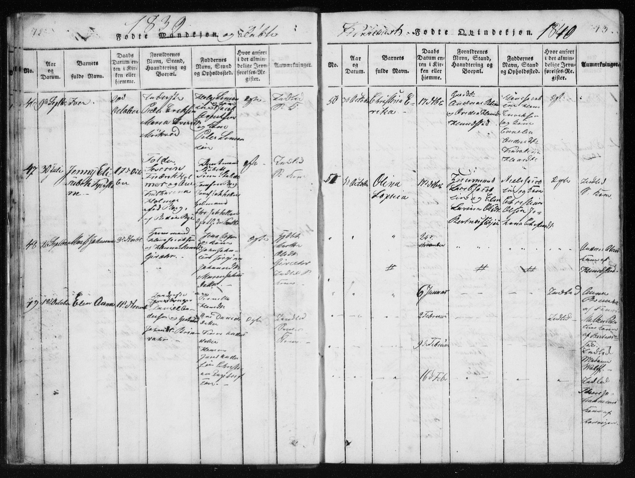 Ministerialprotokoller, klokkerbøker og fødselsregistre - Nordland, AV/SAT-A-1459/801/L0027: Klokkerbok nr. 801C02, 1835-1845, s. 72-73