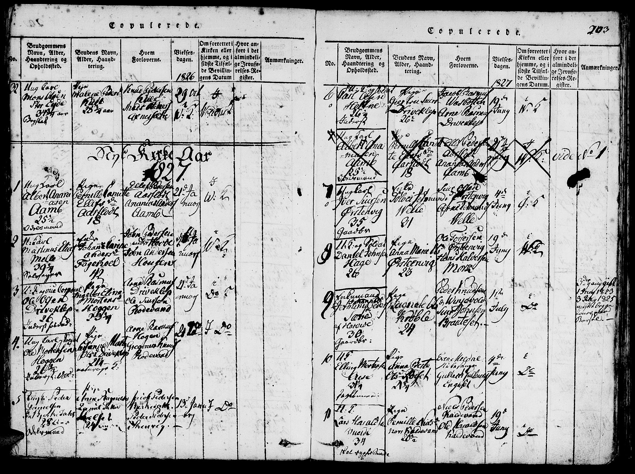 Ministerialprotokoller, klokkerbøker og fødselsregistre - Møre og Romsdal, SAT/A-1454/511/L0138: Ministerialbok nr. 511A05, 1817-1832, s. 203