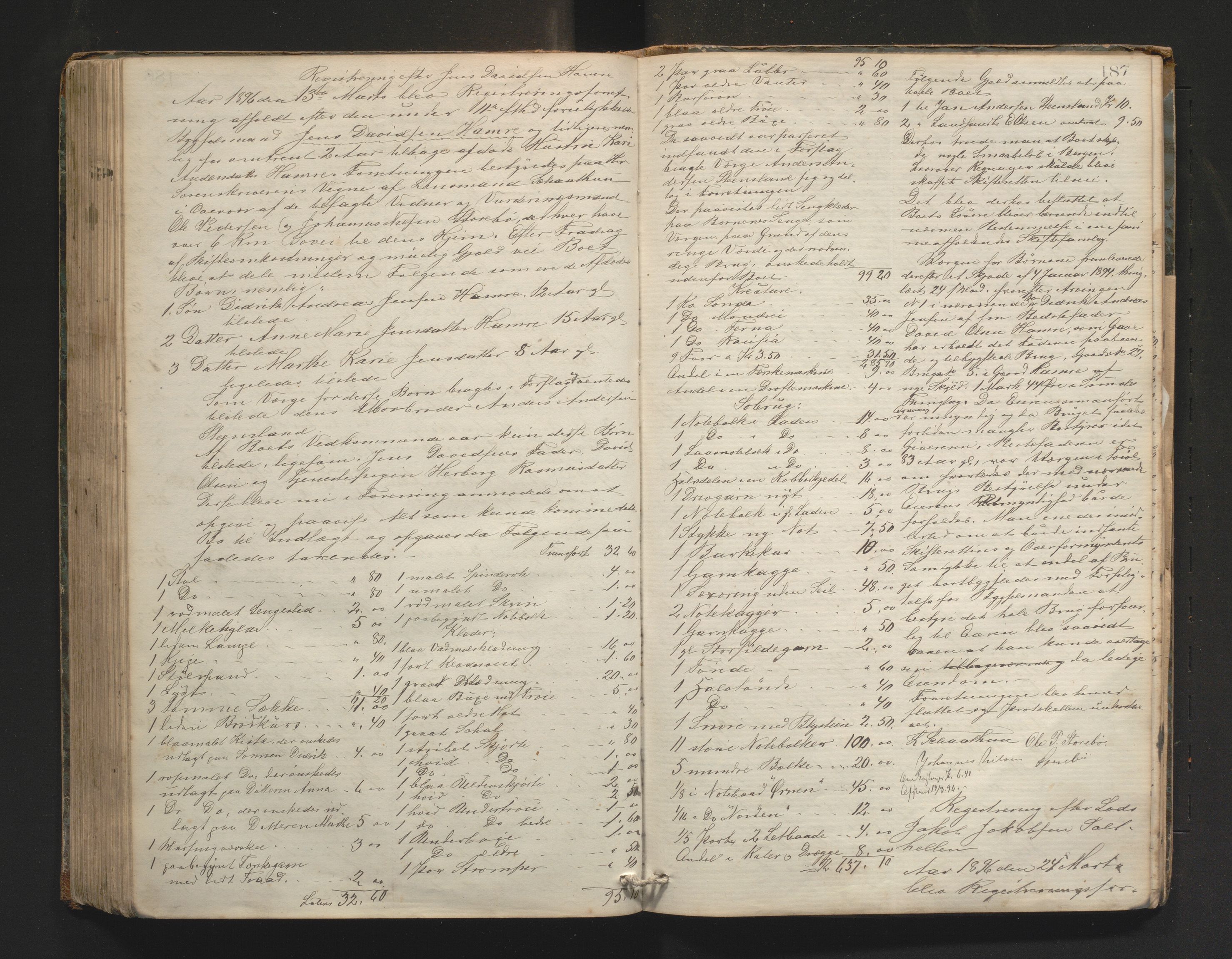 Lensmannen i Sund og Austevoll, AV/SAB-A-35201/0006/L0011: Registreringsprotokoll, 1877-1897, s. 186b-187a