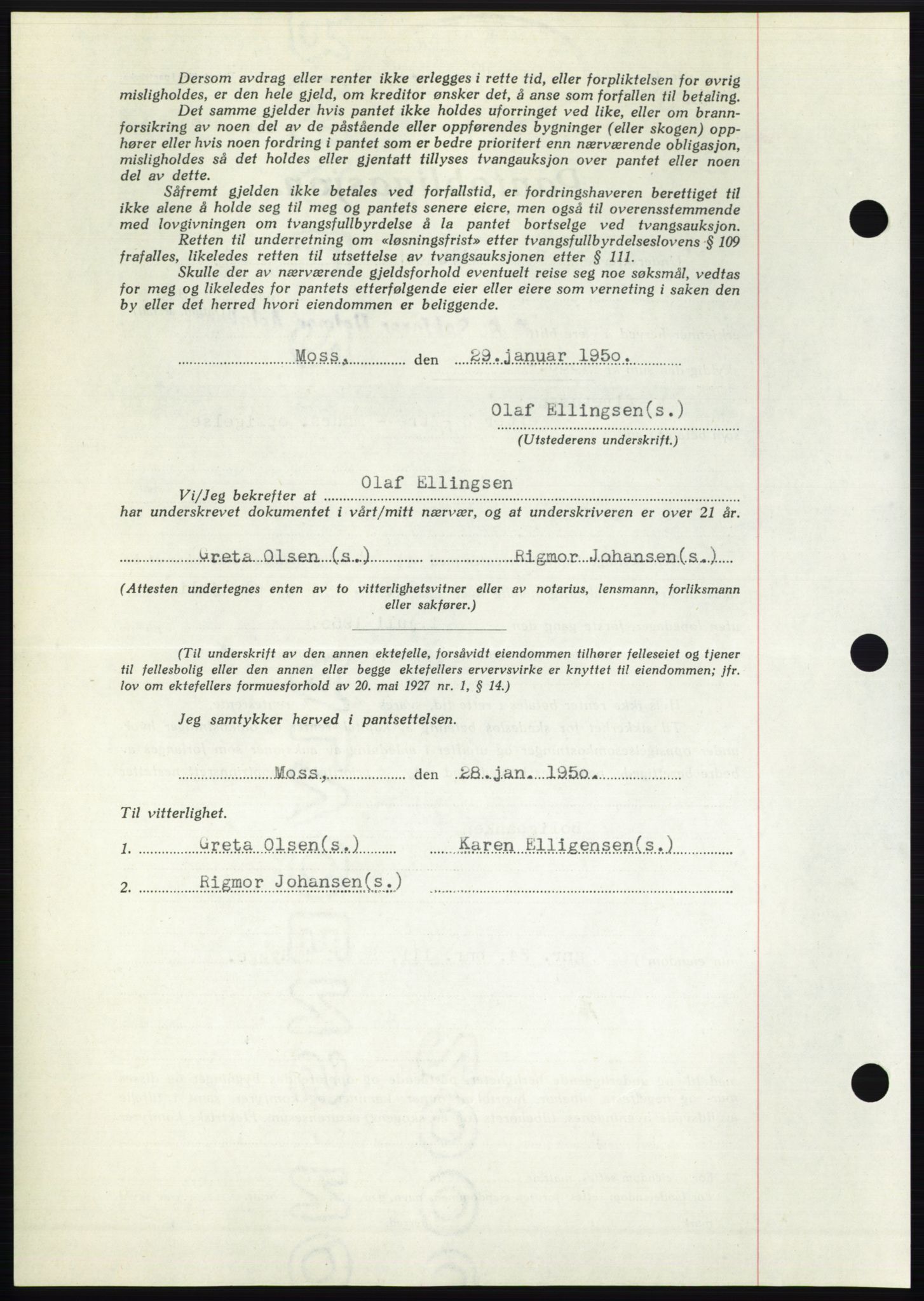 Moss sorenskriveri, SAO/A-10168: Pantebok nr. B23, 1949-1950, Dagboknr: 310/1950