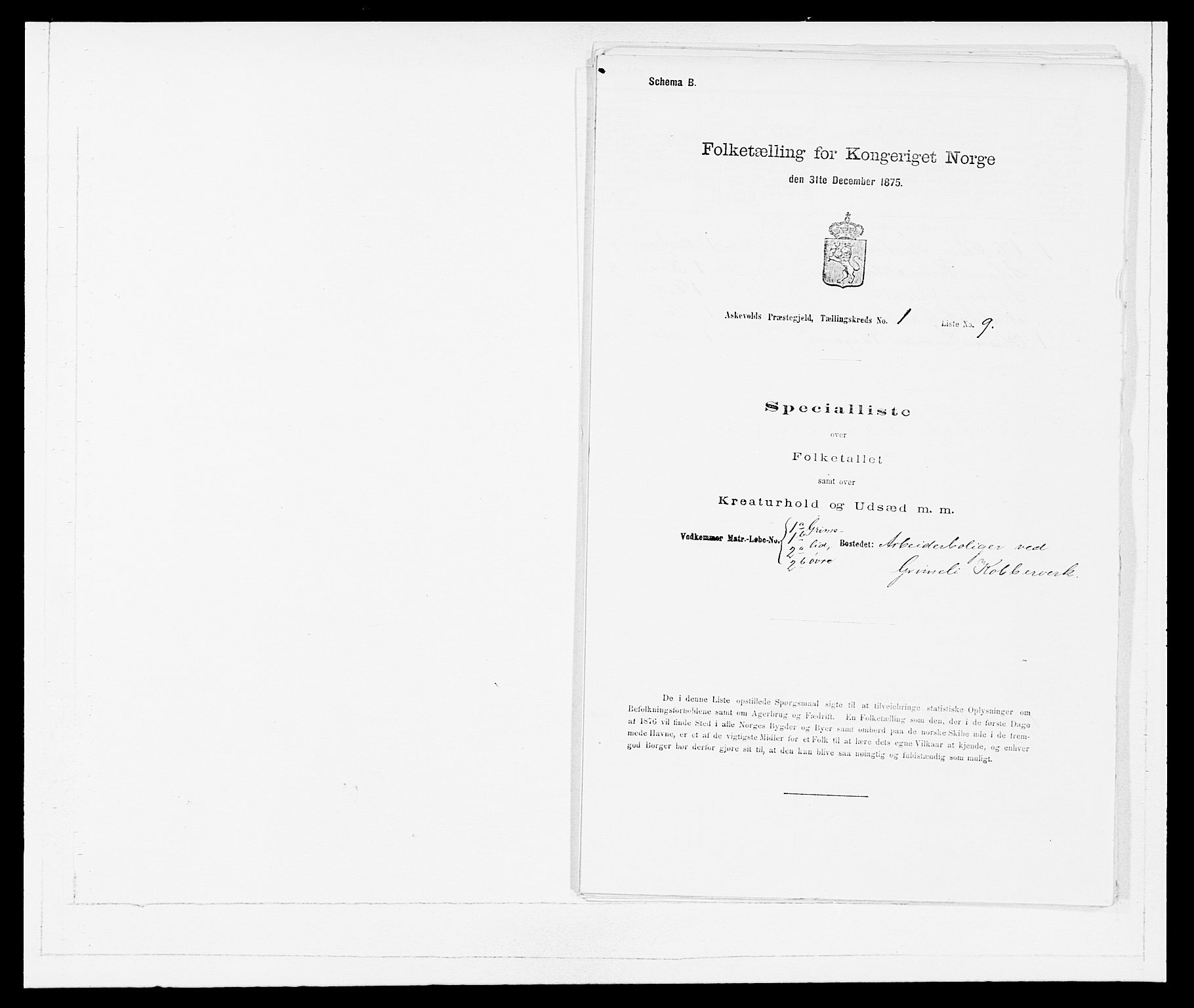 SAB, Folketelling 1875 for 1428P Askvoll prestegjeld, 1875, s. 29