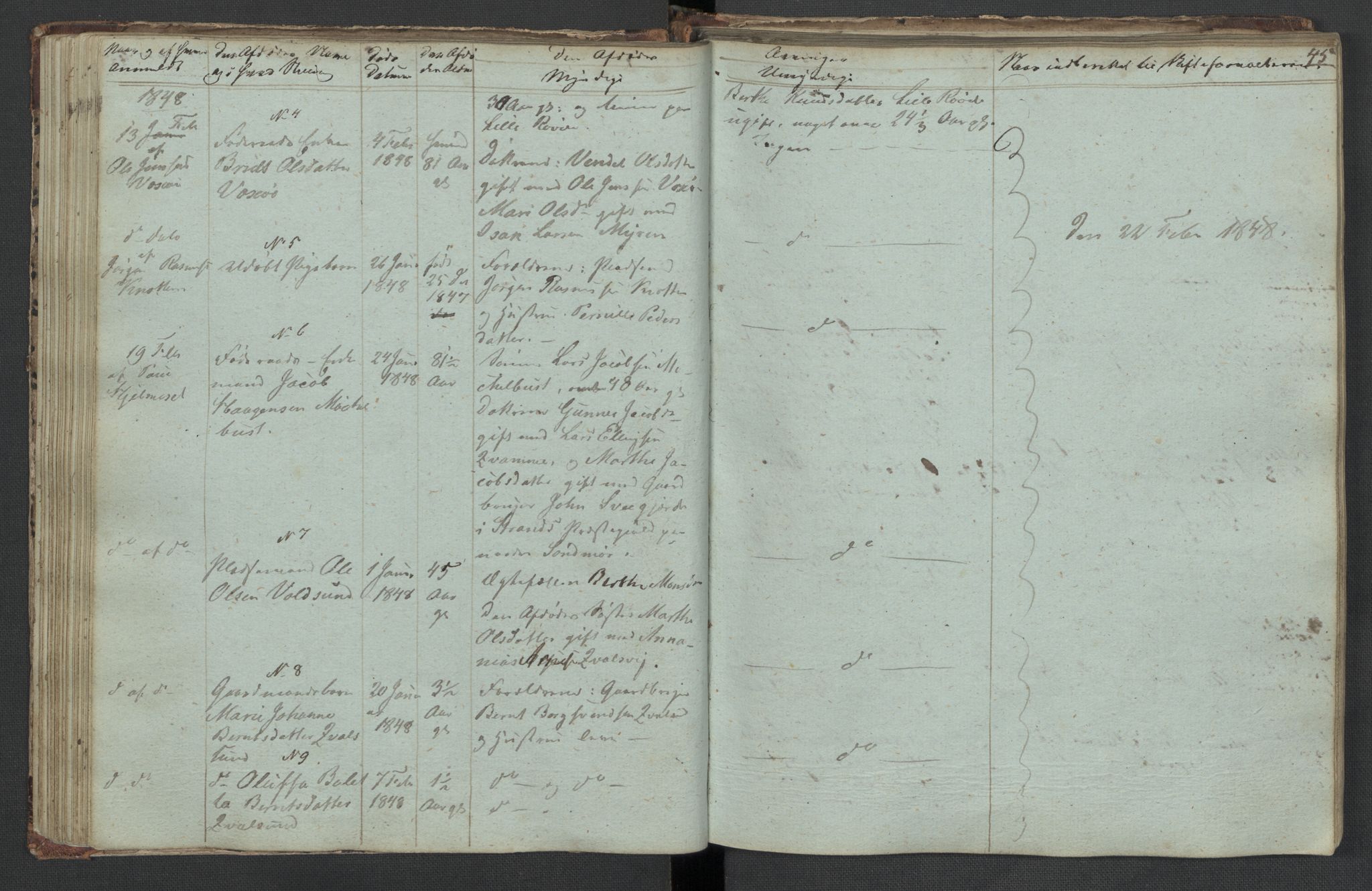 Herøy og Sande lensmannskontor, AV/SAT-A-5655/2/2/L0039: Dødsfallprotokoll, 1841-1856, s. 44b-45a