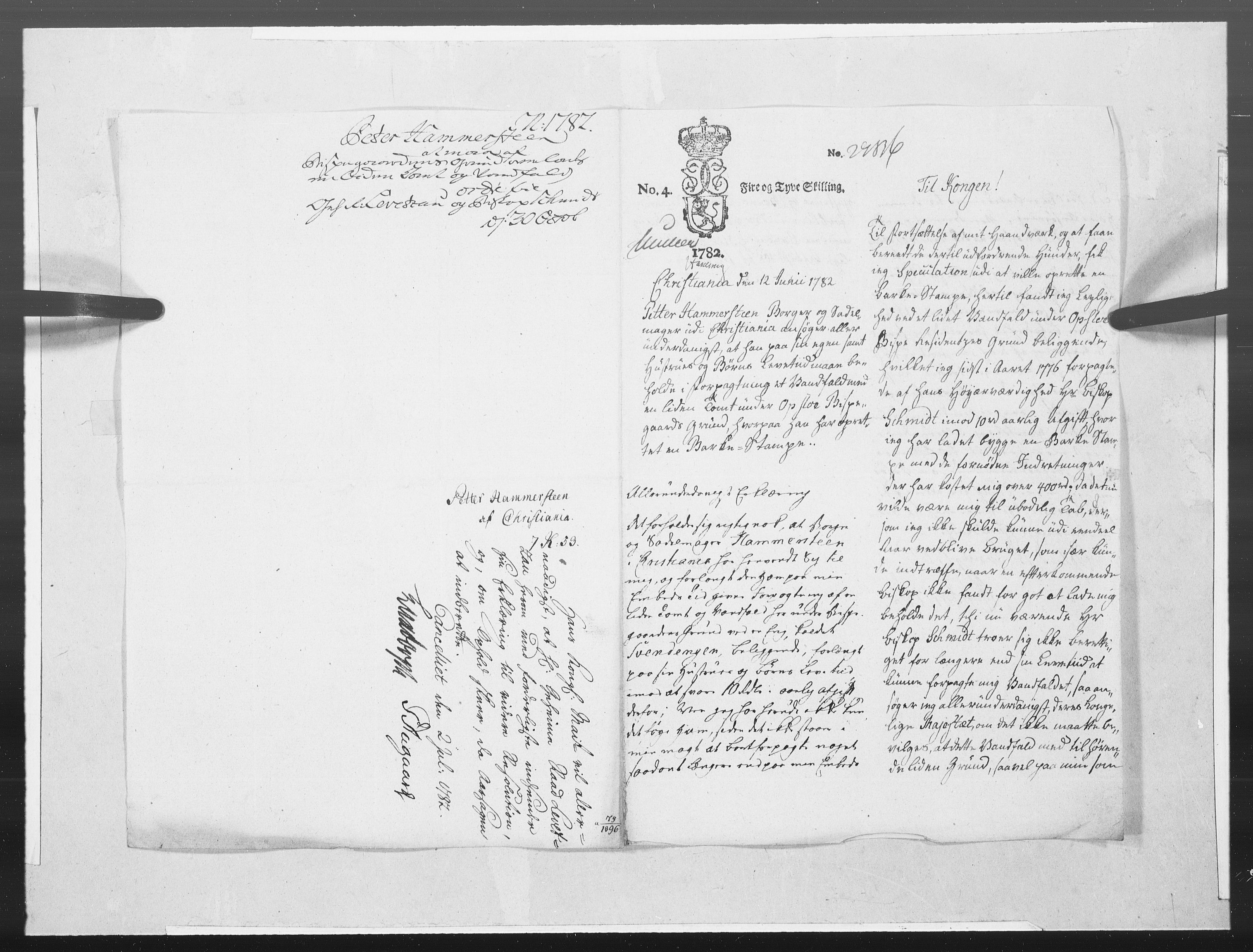 Danske Kanselli 1572-1799, RA/EA-3023/F/Fc/Fcc/Fcca/L0244: Norske innlegg 1572-1799, 1782, s. 135