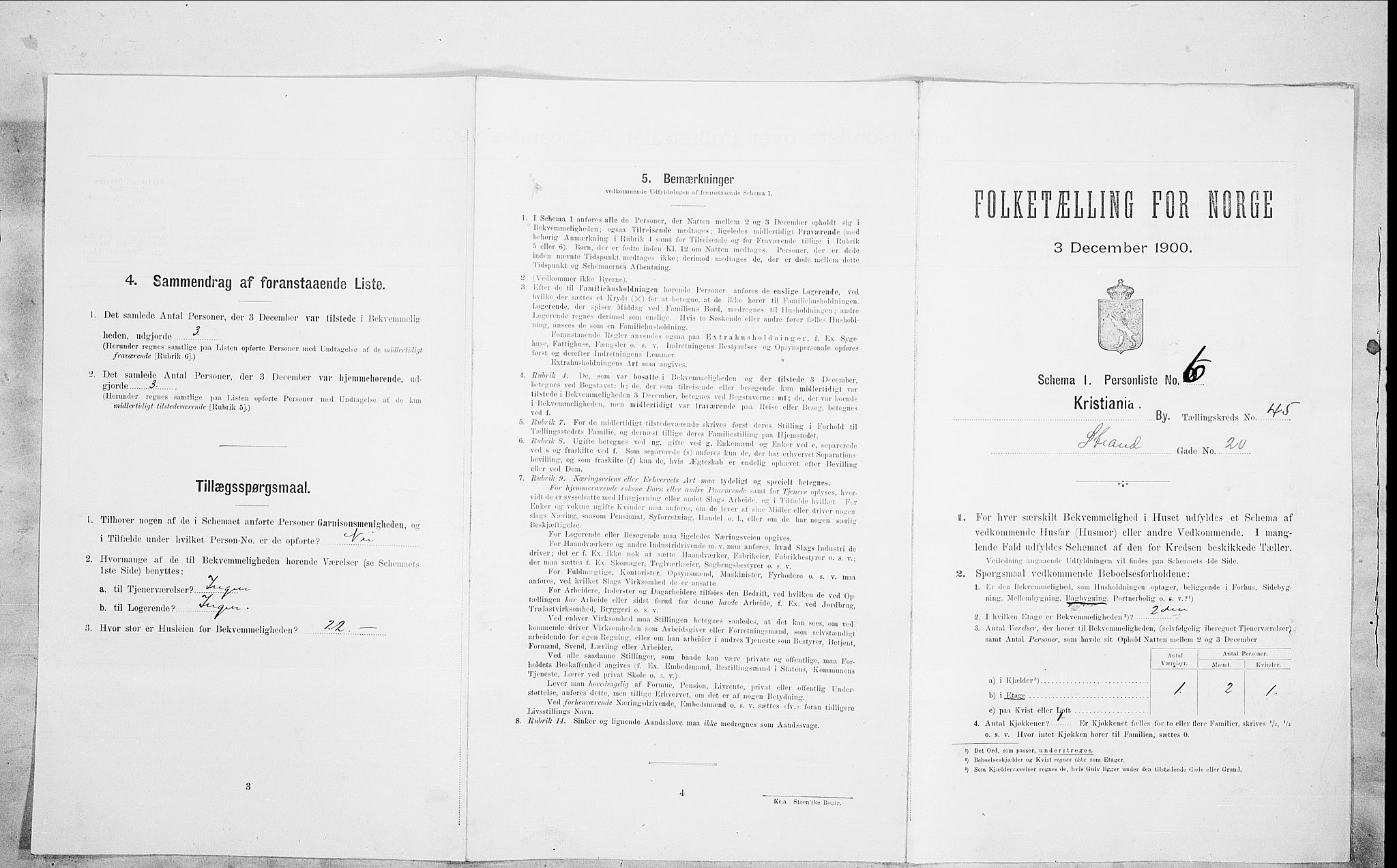 SAO, Folketelling 1900 for 0301 Kristiania kjøpstad, 1900, s. 92915