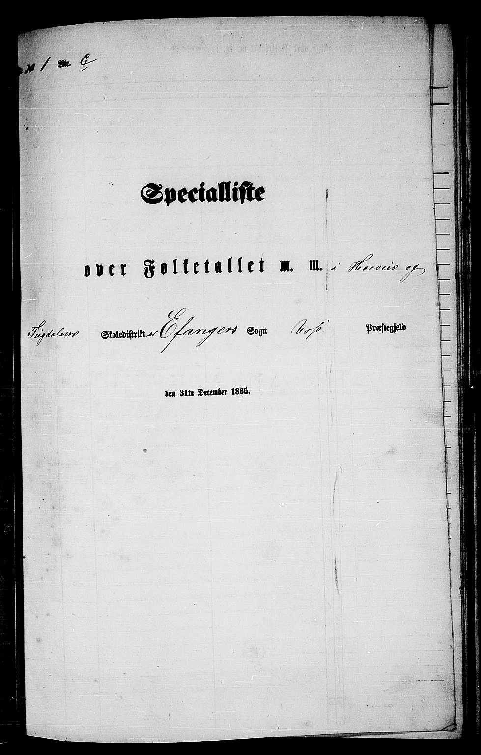 RA, Folketelling 1865 for 1235P Voss prestegjeld, 1865, s. 347