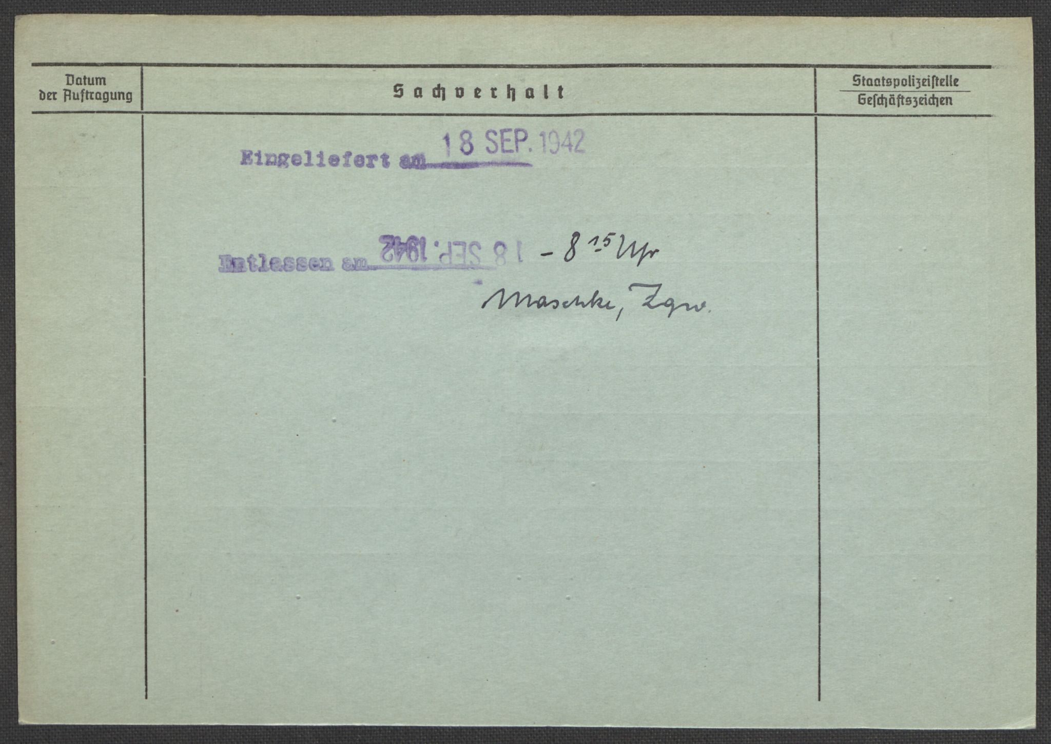 Befehlshaber der Sicherheitspolizei und des SD, RA/RAFA-5969/E/Ea/Eaa/L0002: Register over norske fanger i Møllergata 19: Bj-Eng, 1940-1945, s. 1070