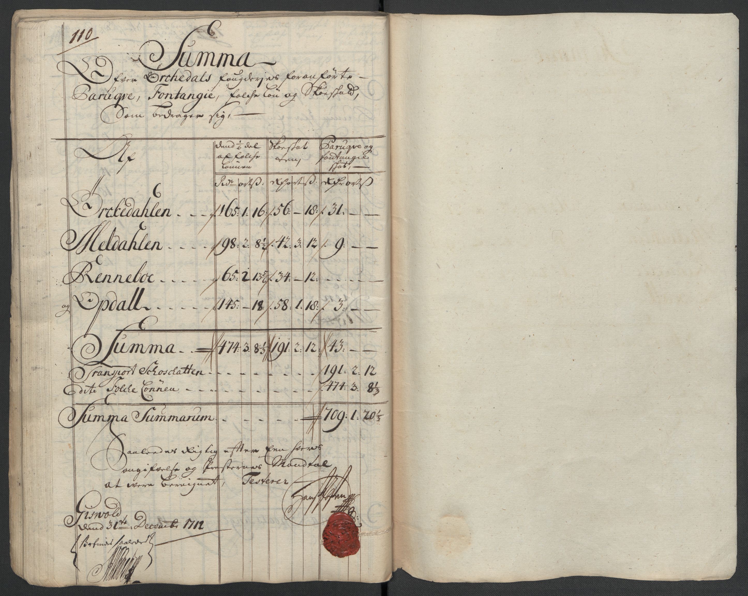 Rentekammeret inntil 1814, Reviderte regnskaper, Fogderegnskap, AV/RA-EA-4092/R60/L3962: Fogderegnskap Orkdal og Gauldal, 1711, s. 59