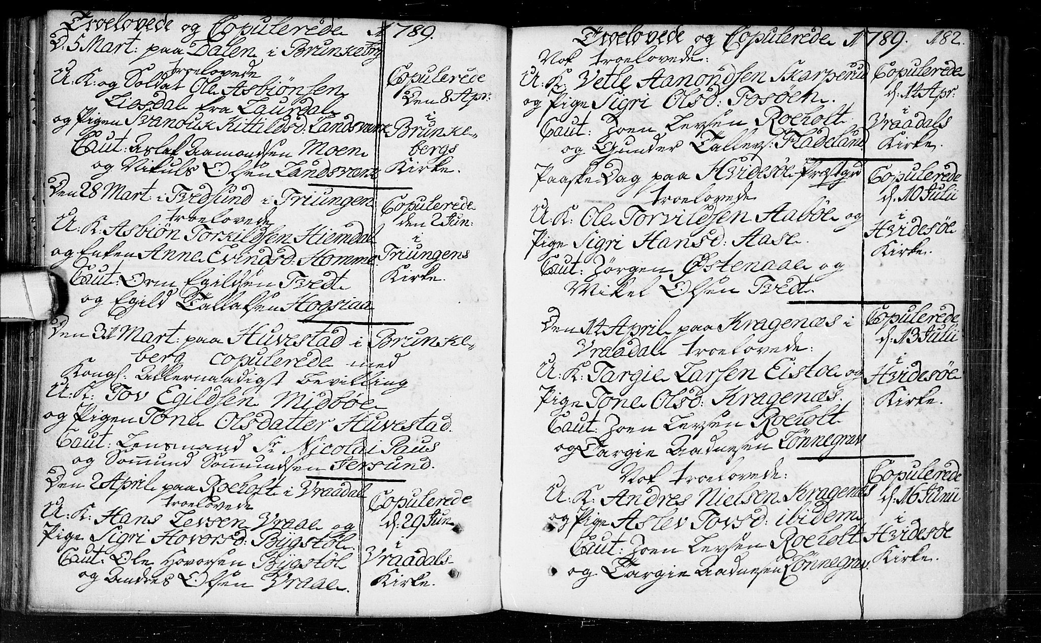 Kviteseid kirkebøker, SAKO/A-276/F/Fa/L0003: Ministerialbok nr. I 3, 1787-1799, s. 182