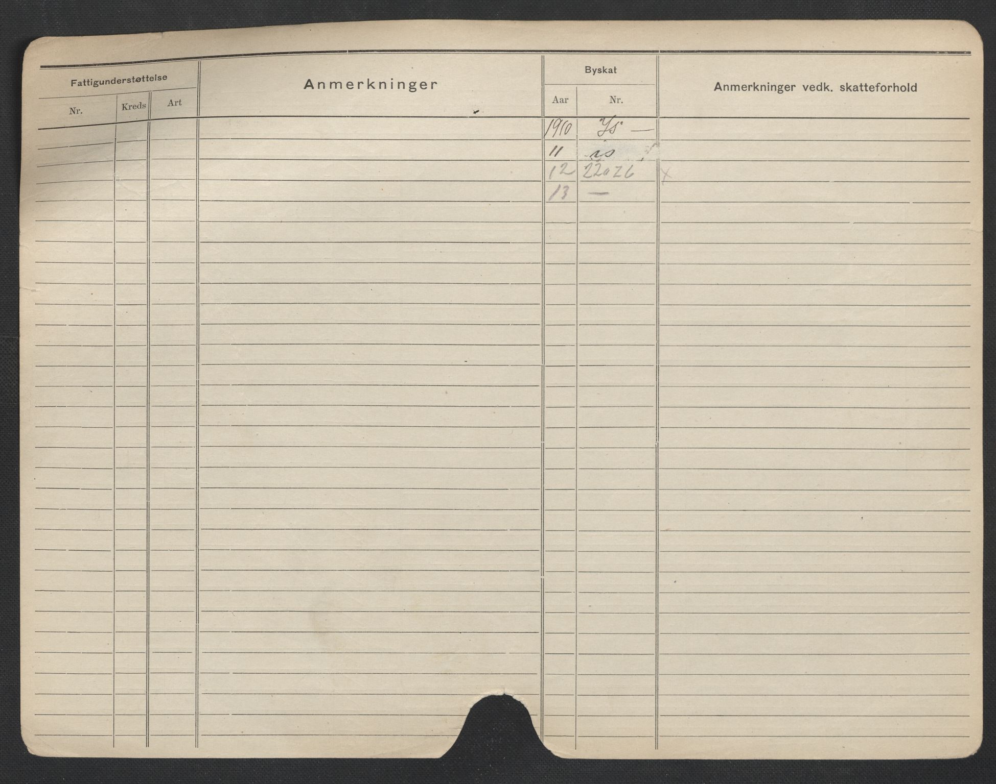 Oslo folkeregister, Registerkort, AV/SAO-A-11715/F/Fa/Fac/L0007: Menn, 1906-1914, s. 454b