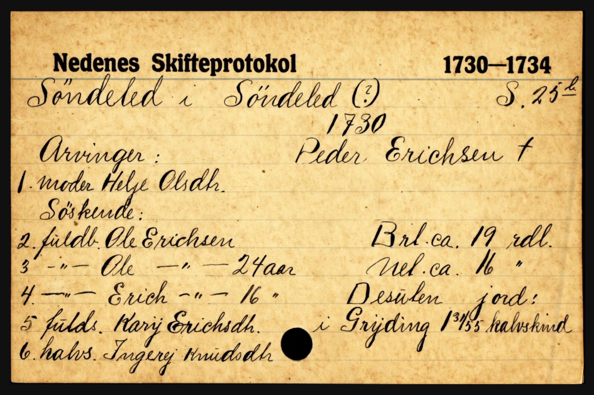 Nedenes sorenskriveri før 1824, AV/SAK-1221-0007/H, s. 29691
