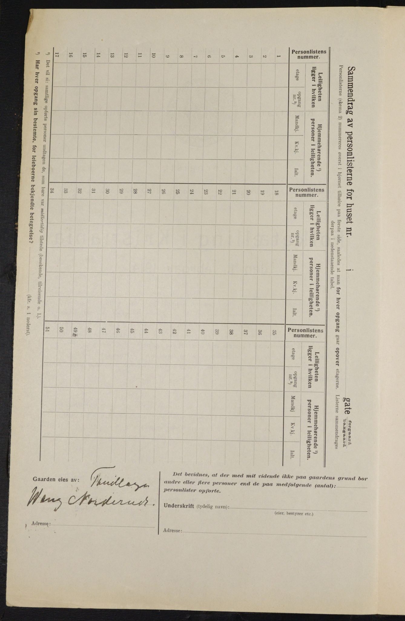 OBA, Kommunal folketelling 1.2.1914 for Kristiania, 1914, s. 57453