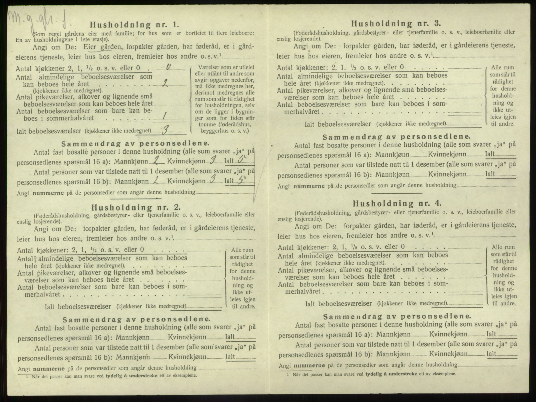 SAB, Folketelling 1920 for 1430 Gaular herred, 1920, s. 251