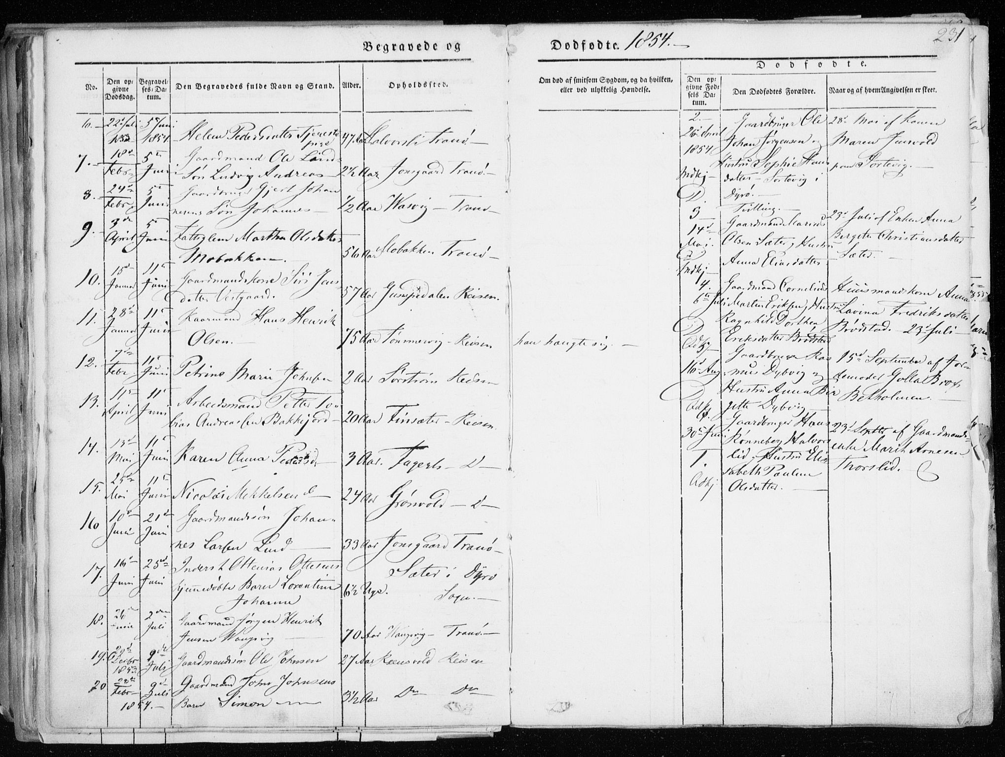 Tranøy sokneprestkontor, AV/SATØ-S-1313/I/Ia/Iaa/L0006kirke: Ministerialbok nr. 6, 1844-1855, s. 231