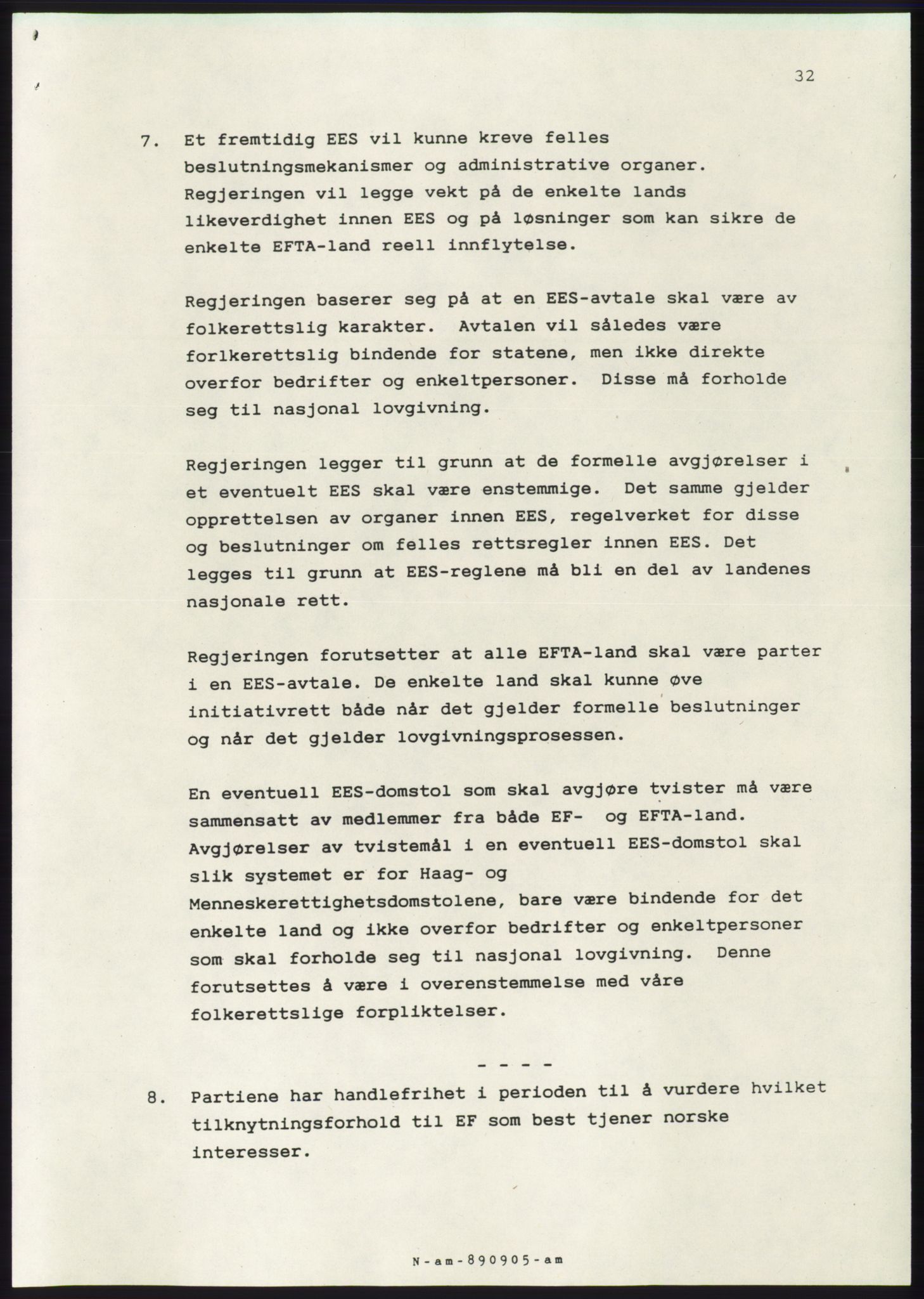 Forhandlingsmøtene 1989 mellom Høyre, KrF og Senterpartiet om dannelse av regjering, AV/RA-PA-0697/A/L0001: Forhandlingsprotokoll med vedlegg, 1989, s. 525