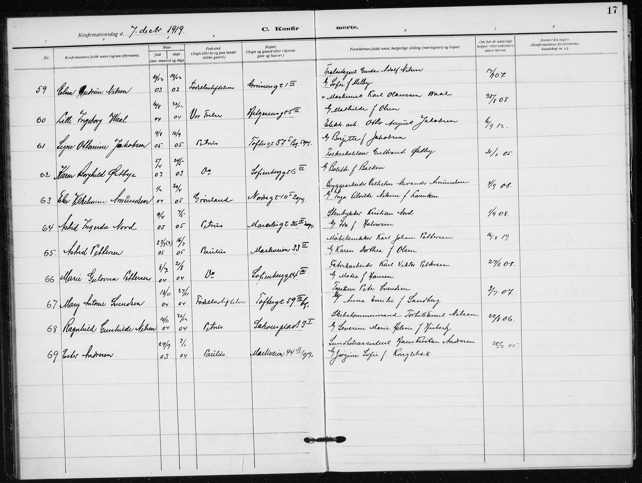 Hauge prestekontor Kirkebøker, AV/SAO-A-10849/F/Fa/L0002: Ministerialbok nr. 2, 1917-1938, s. 17