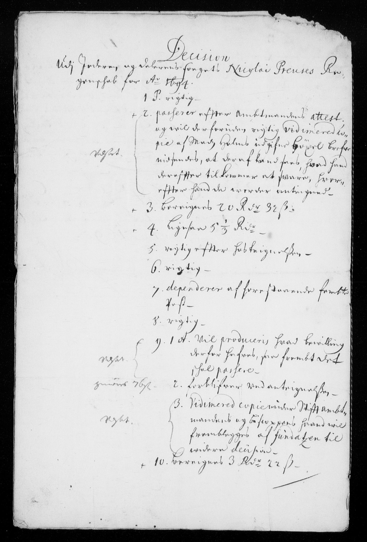 Rentekammeret inntil 1814, Reviderte regnskaper, Fogderegnskap, RA/EA-4092/R46/L2728: Fogderegnskap Jæren og Dalane, 1694-1696, s. 174