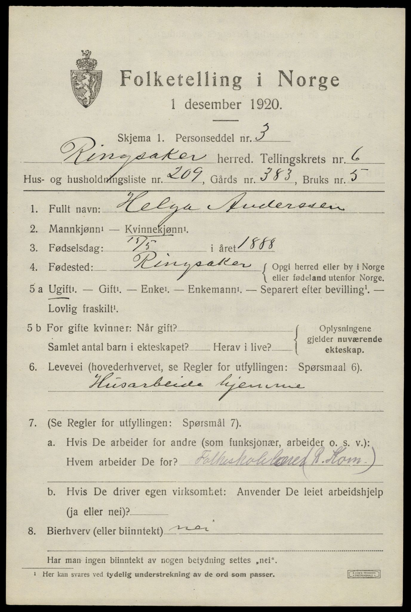 SAH, Folketelling 1920 for 0412 Ringsaker herred, 1920, s. 14532