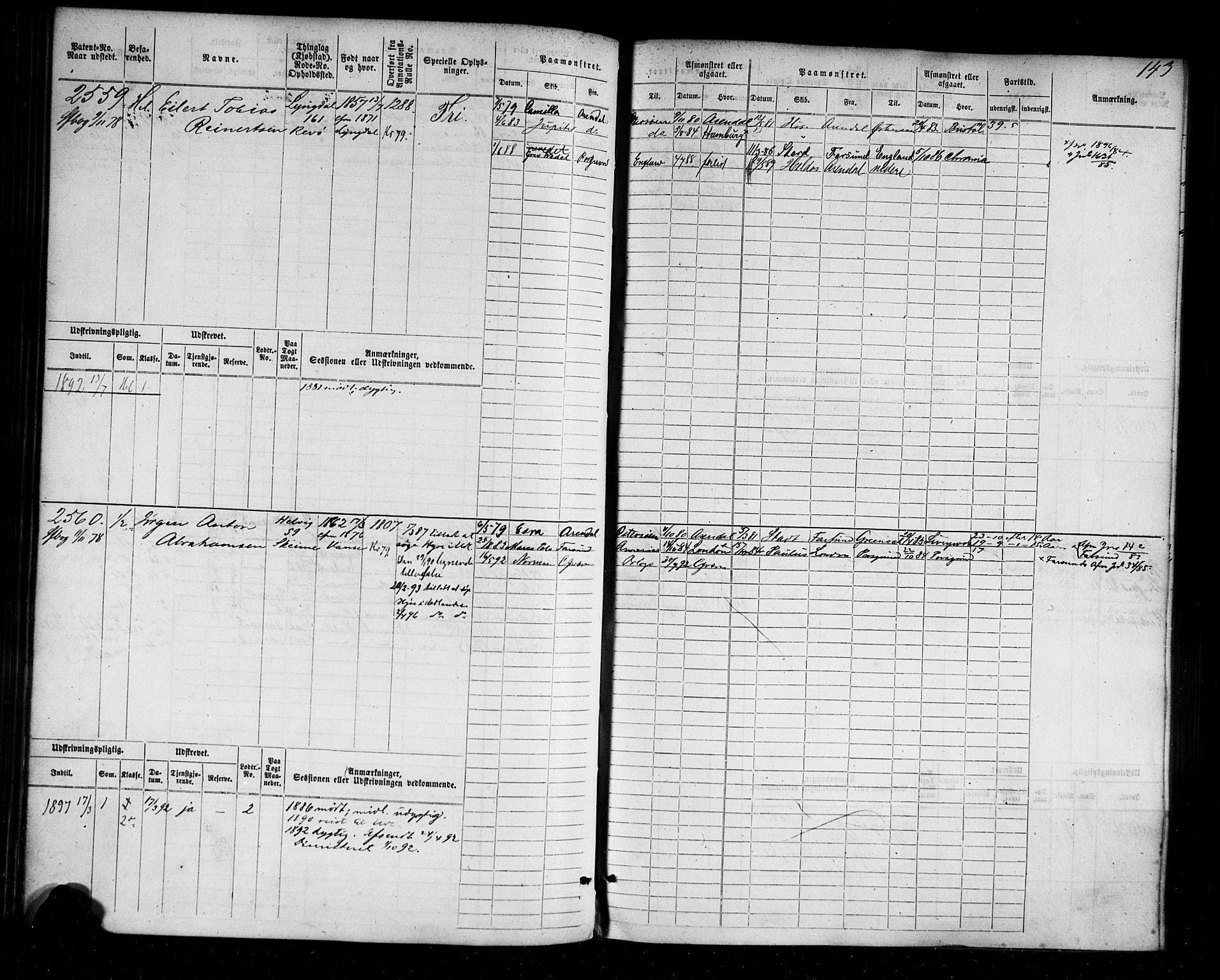 Farsund mønstringskrets, AV/SAK-2031-0017/F/Fb/L0004: Hovedrulle nr 2275-3040, M-7, 1875-1915, s. 146