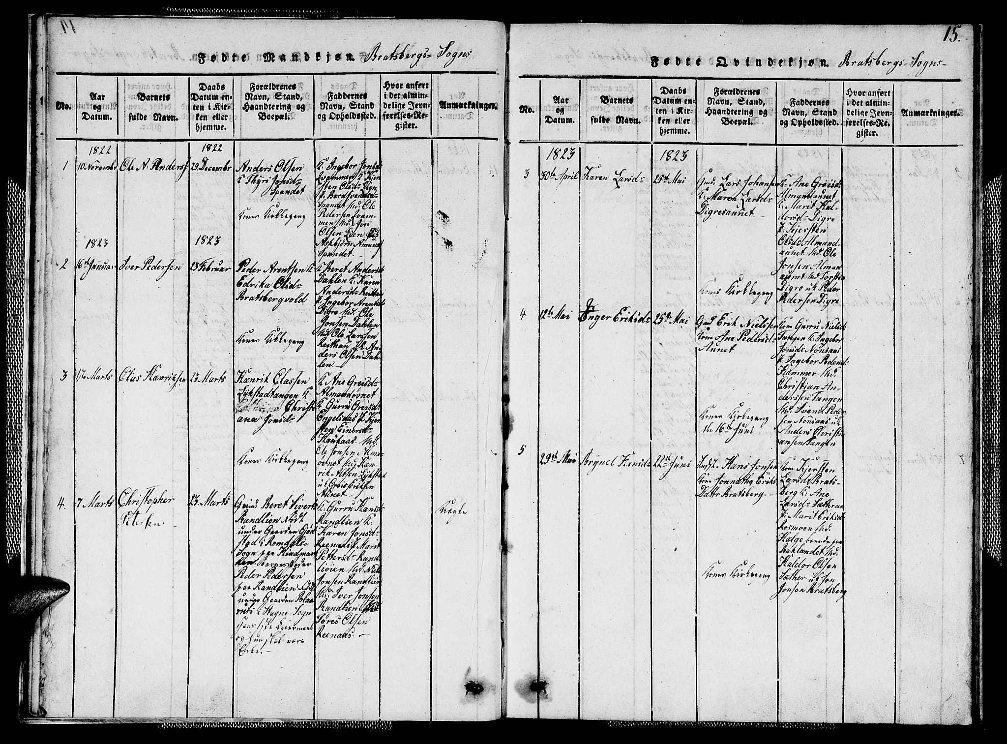 Ministerialprotokoller, klokkerbøker og fødselsregistre - Sør-Trøndelag, SAT/A-1456/608/L0336: Klokkerbok nr. 608C02, 1817-1827, s. 15