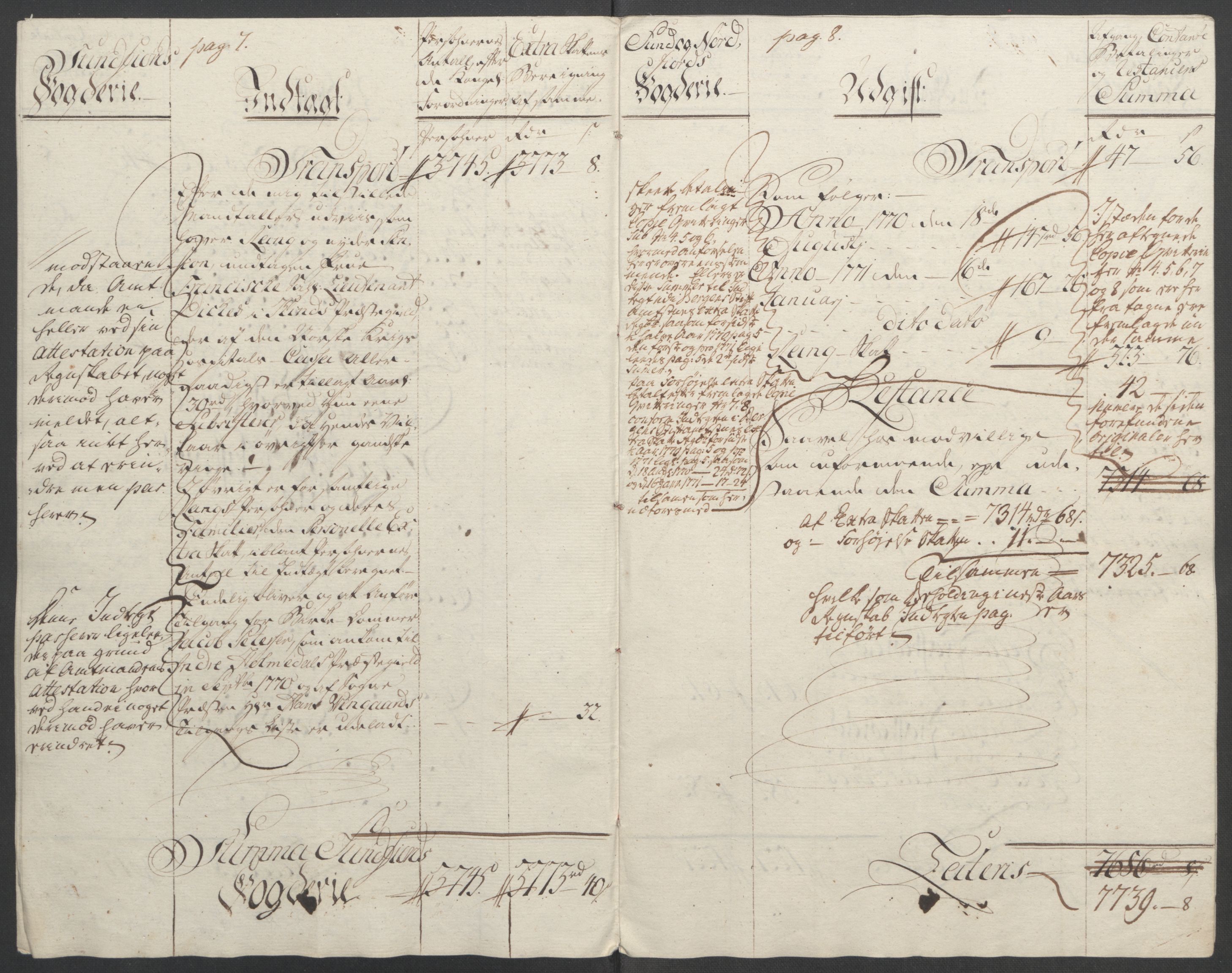 Rentekammeret inntil 1814, Reviderte regnskaper, Fogderegnskap, AV/RA-EA-4092/R53/L3550: Ekstraskatten Sunn- og Nordfjord, 1762-1771, s. 295