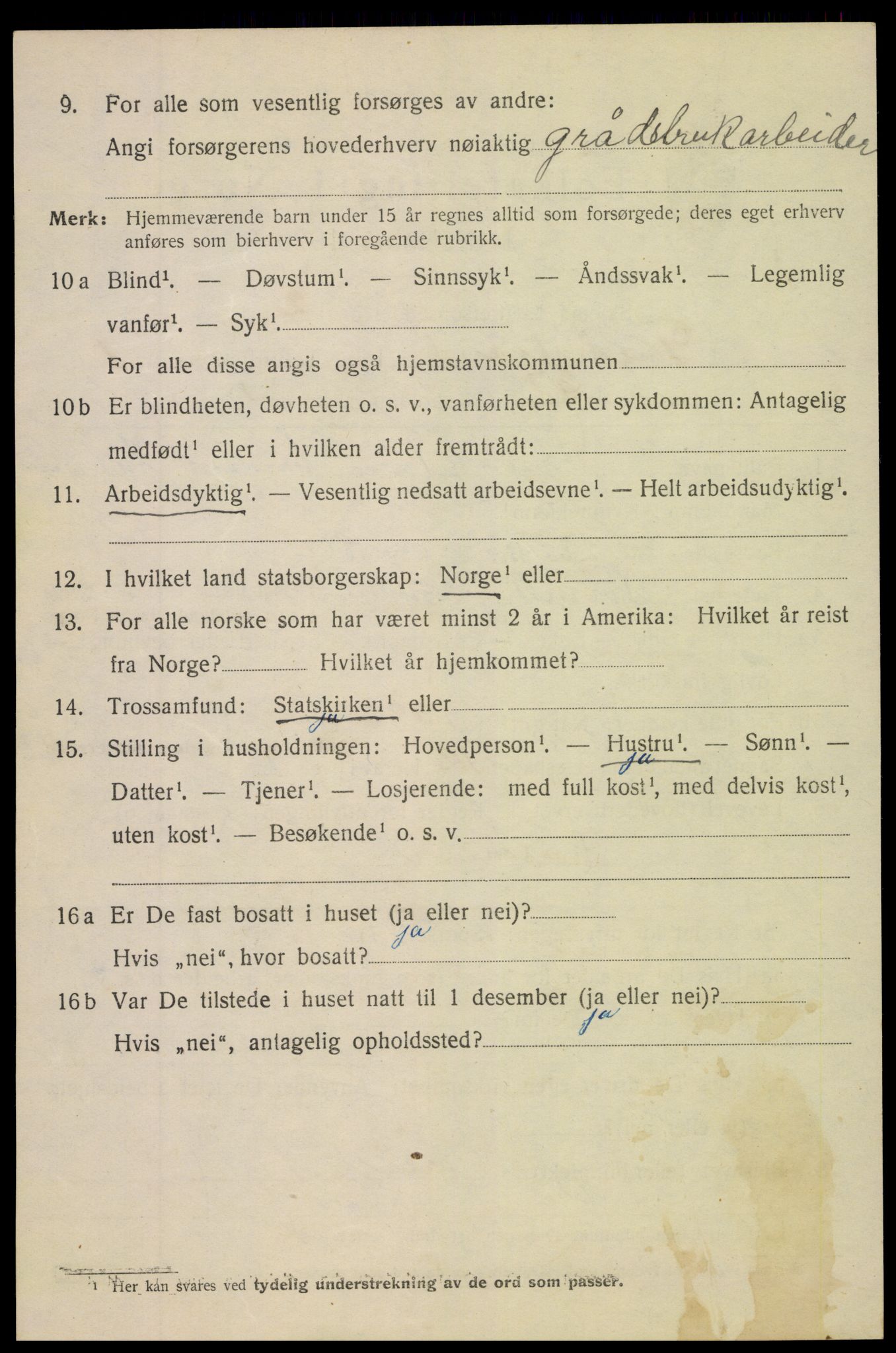 SAK, Folketelling 1920 for 0902 Tvedestrand ladested, 1920, s. 1696