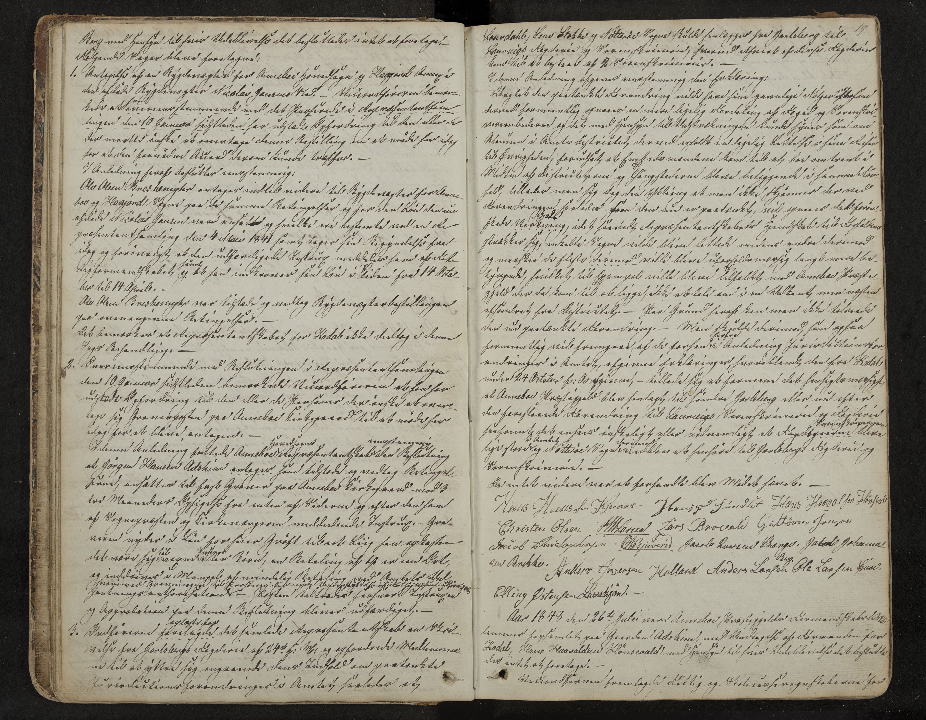 Andebu formannskap og sentraladministrasjon, IKAK/0719021-1/A/Aa/L0001: Møtebok med register, 1837-1869, s. 19