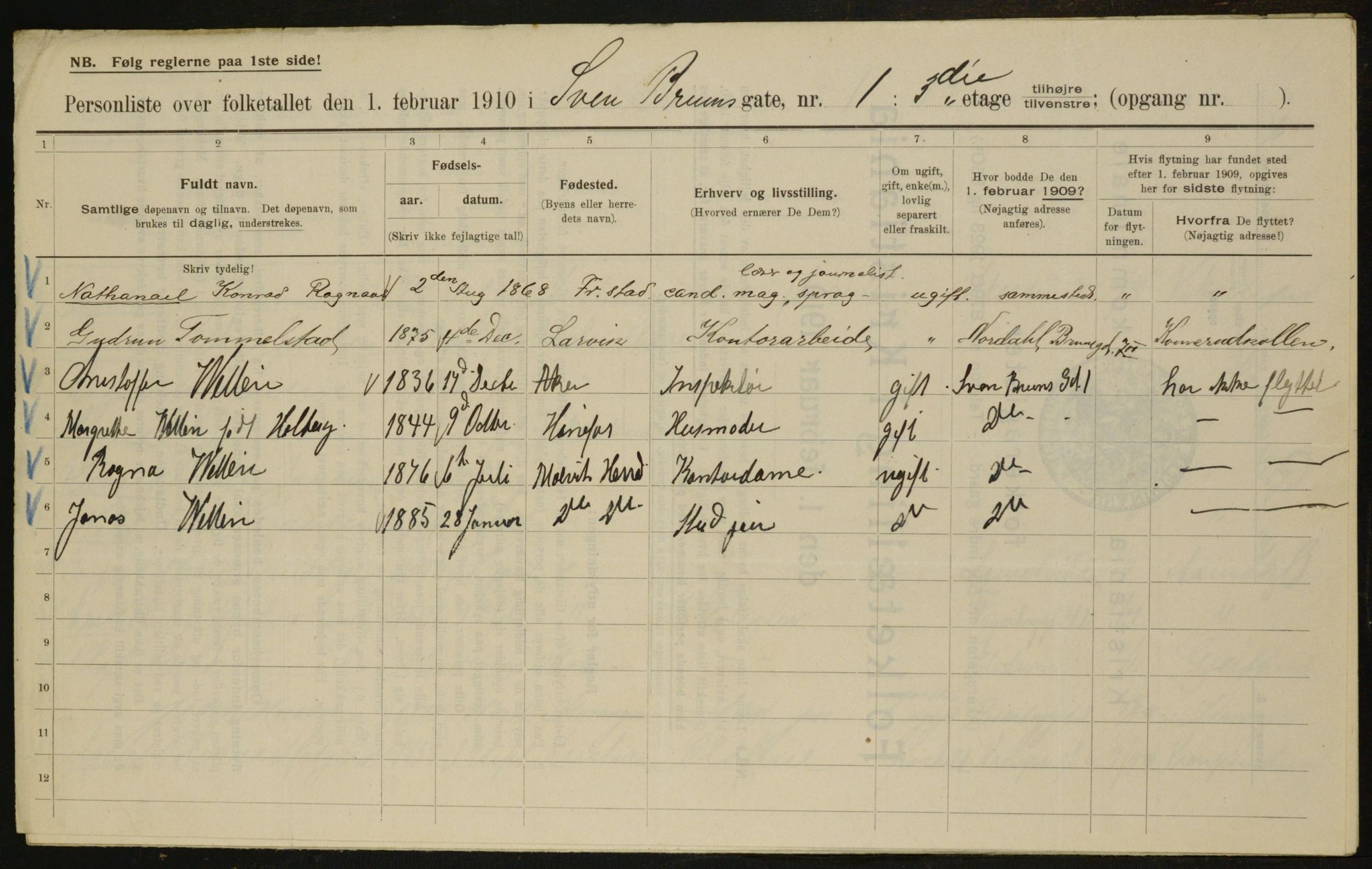 OBA, Kommunal folketelling 1.2.1910 for Kristiania, 1910, s. 99393