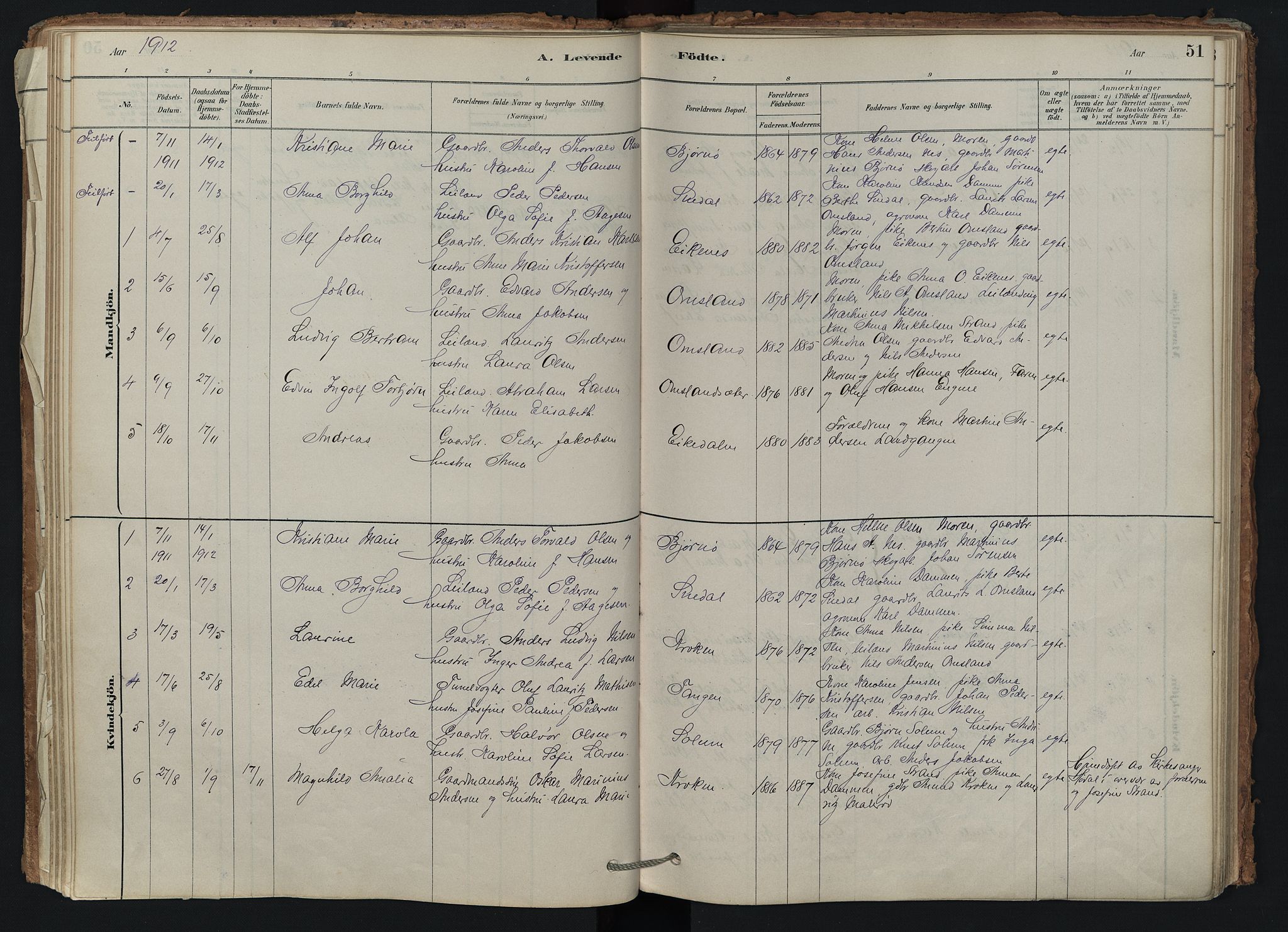Brunlanes kirkebøker, SAKO/A-342/F/Fd/L0001: Ministerialbok nr. IV 1, 1878-1917, s. 51