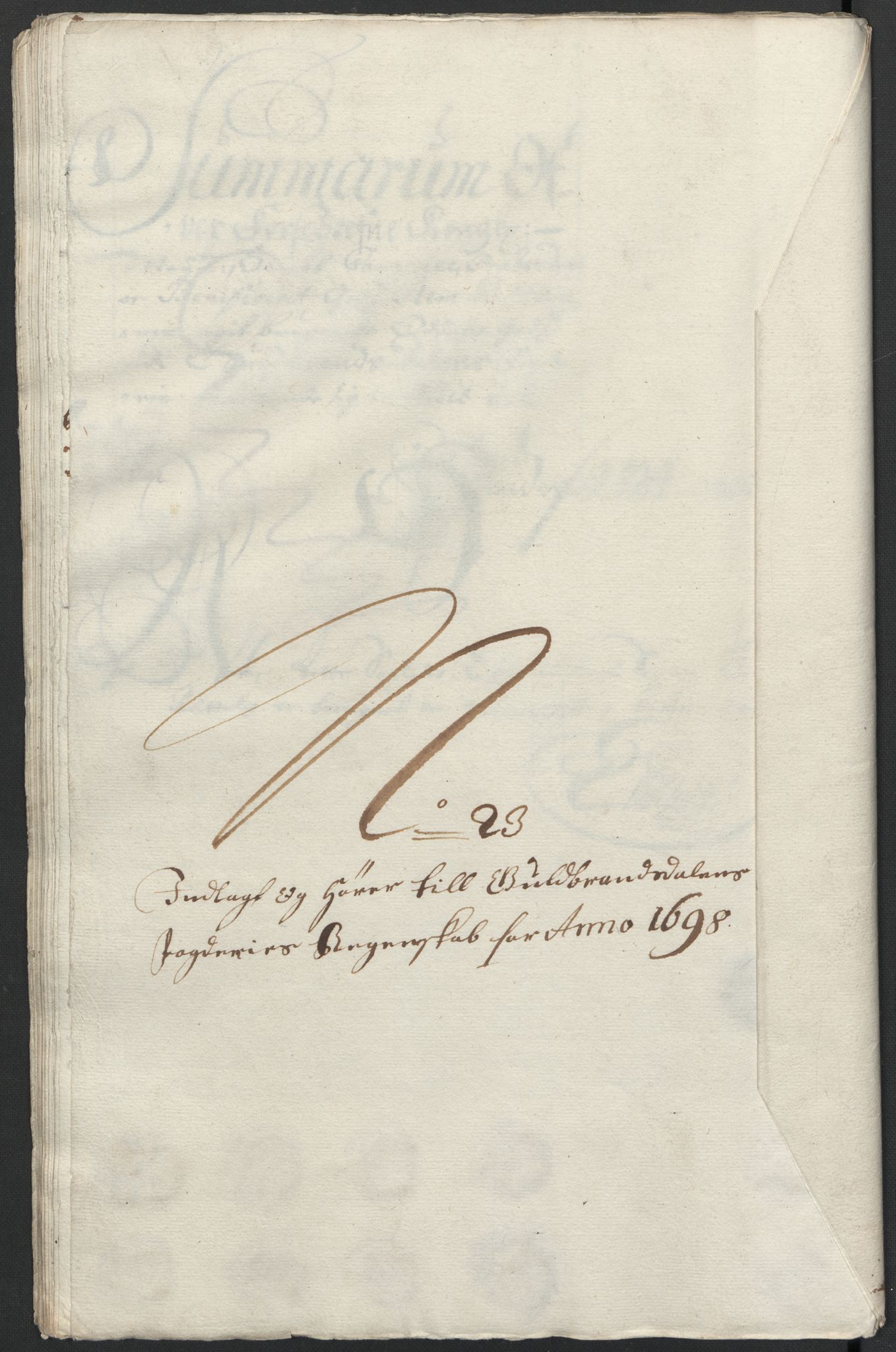 Rentekammeret inntil 1814, Reviderte regnskaper, Fogderegnskap, RA/EA-4092/R17/L1171: Fogderegnskap Gudbrandsdal, 1698, s. 196