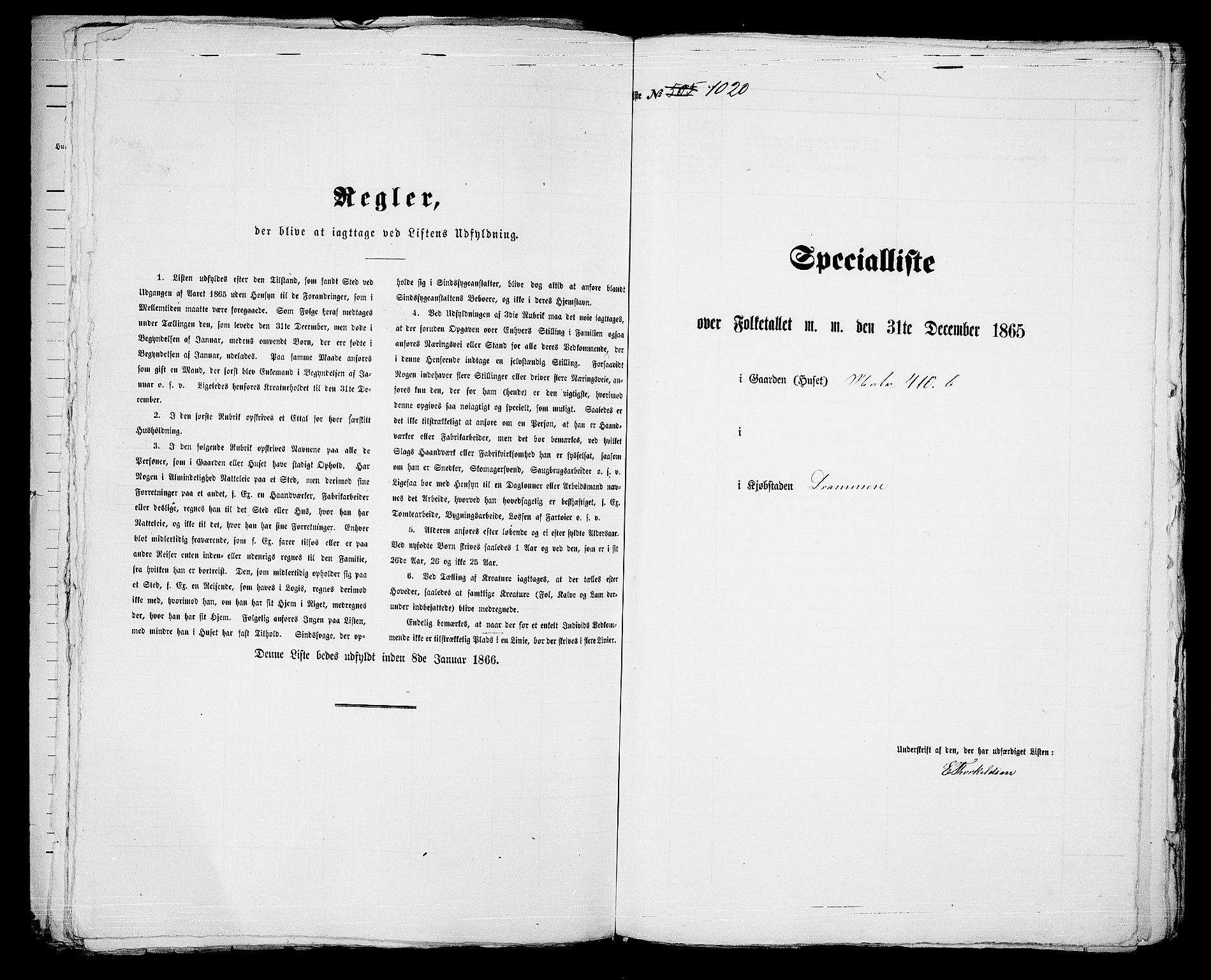 RA, Folketelling 1865 for 0602bP Strømsø prestegjeld i Drammen kjøpstad, 1865, s. 864