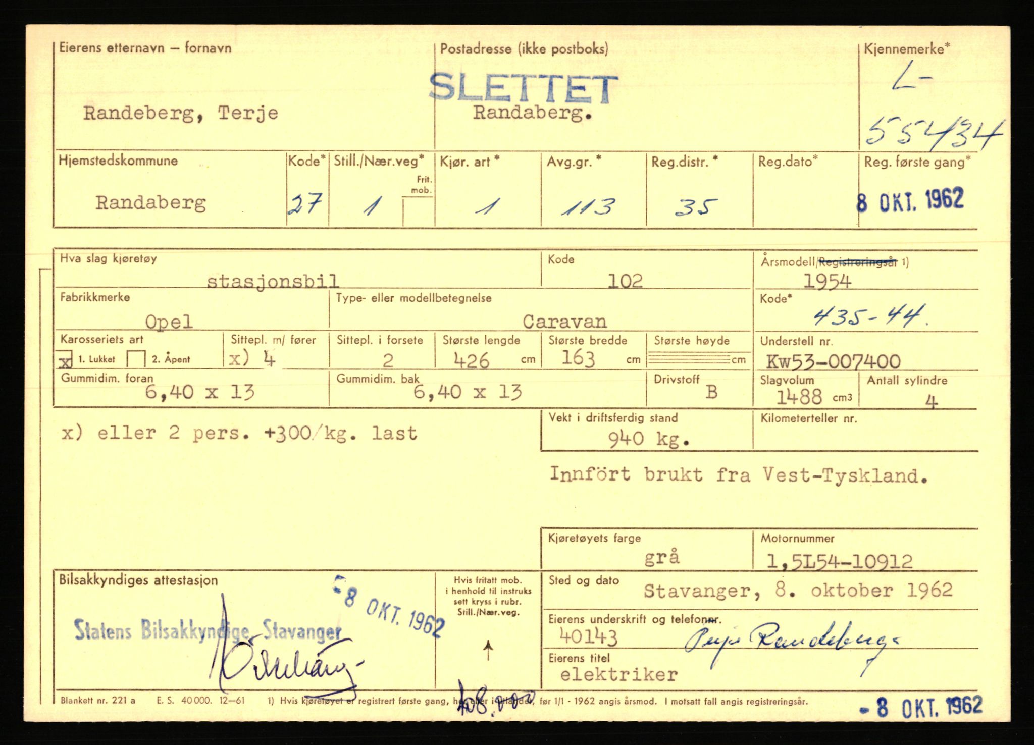 Stavanger trafikkstasjon, SAST/A-101942/0/F/L0054: L-54200 - L-55699, 1930-1971, s. 2405