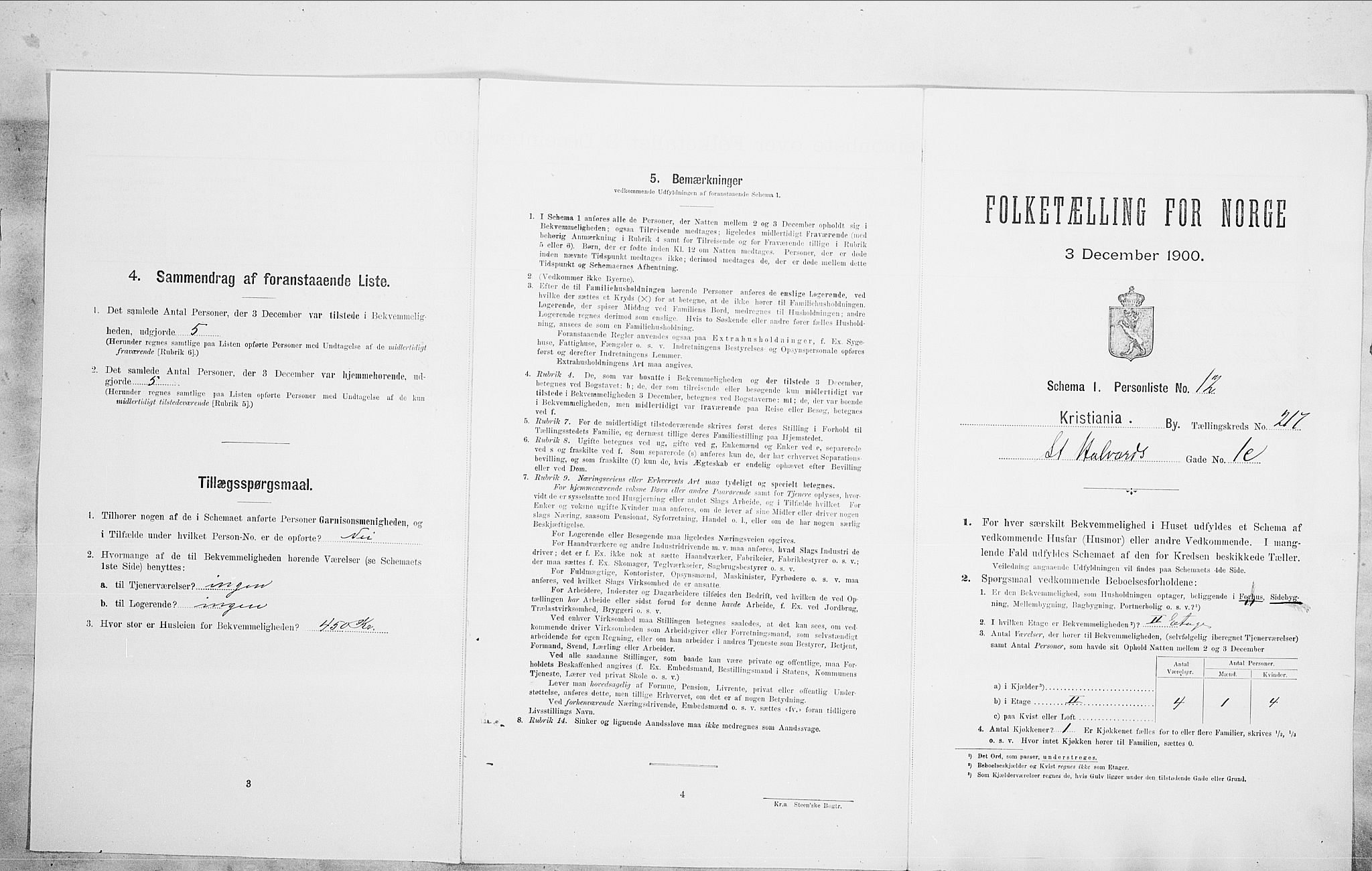 SAO, Folketelling 1900 for 0301 Kristiania kjøpstad, 1900, s. 89175