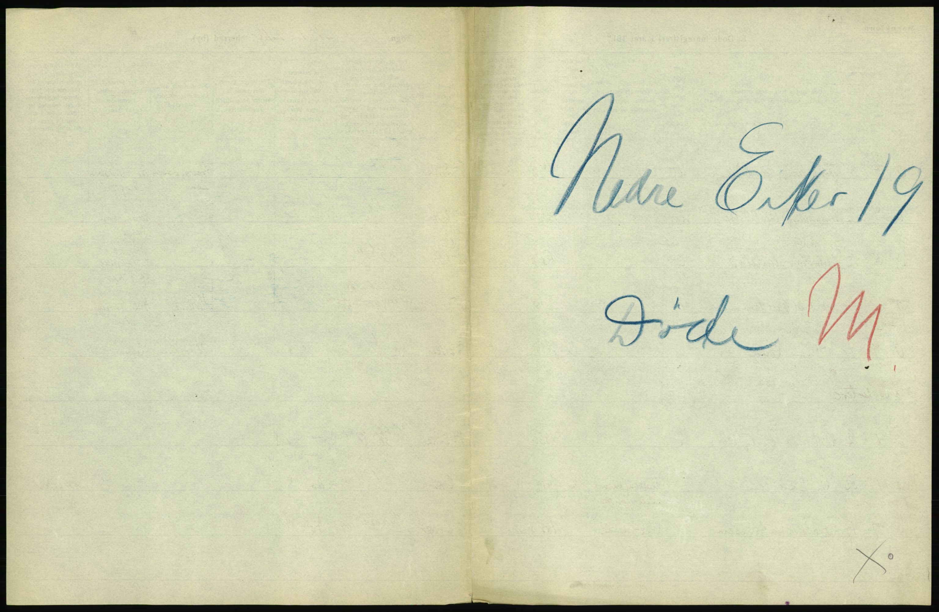 Statistisk sentralbyrå, Sosiodemografiske emner, Befolkning, AV/RA-S-2228/D/Df/Dfb/Dfbi/L0018: Buskerud fylke: Døde. Bygder og byer., 1919, s. 273