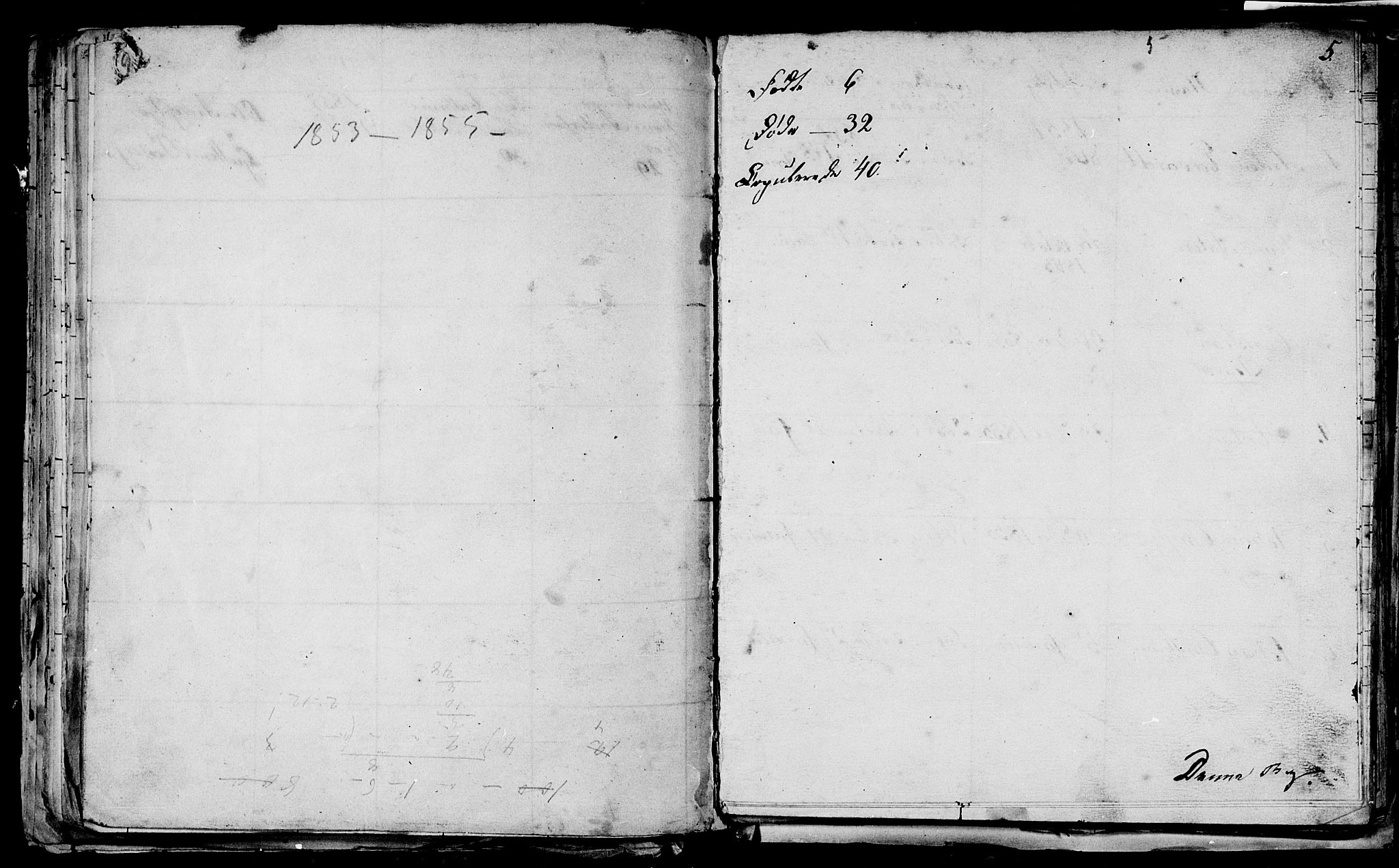 Våle kirkebøker, SAKO/A-334/G/Ga/L0002: Klokkerbok nr. I 2, 1851-1863, s. 4-5