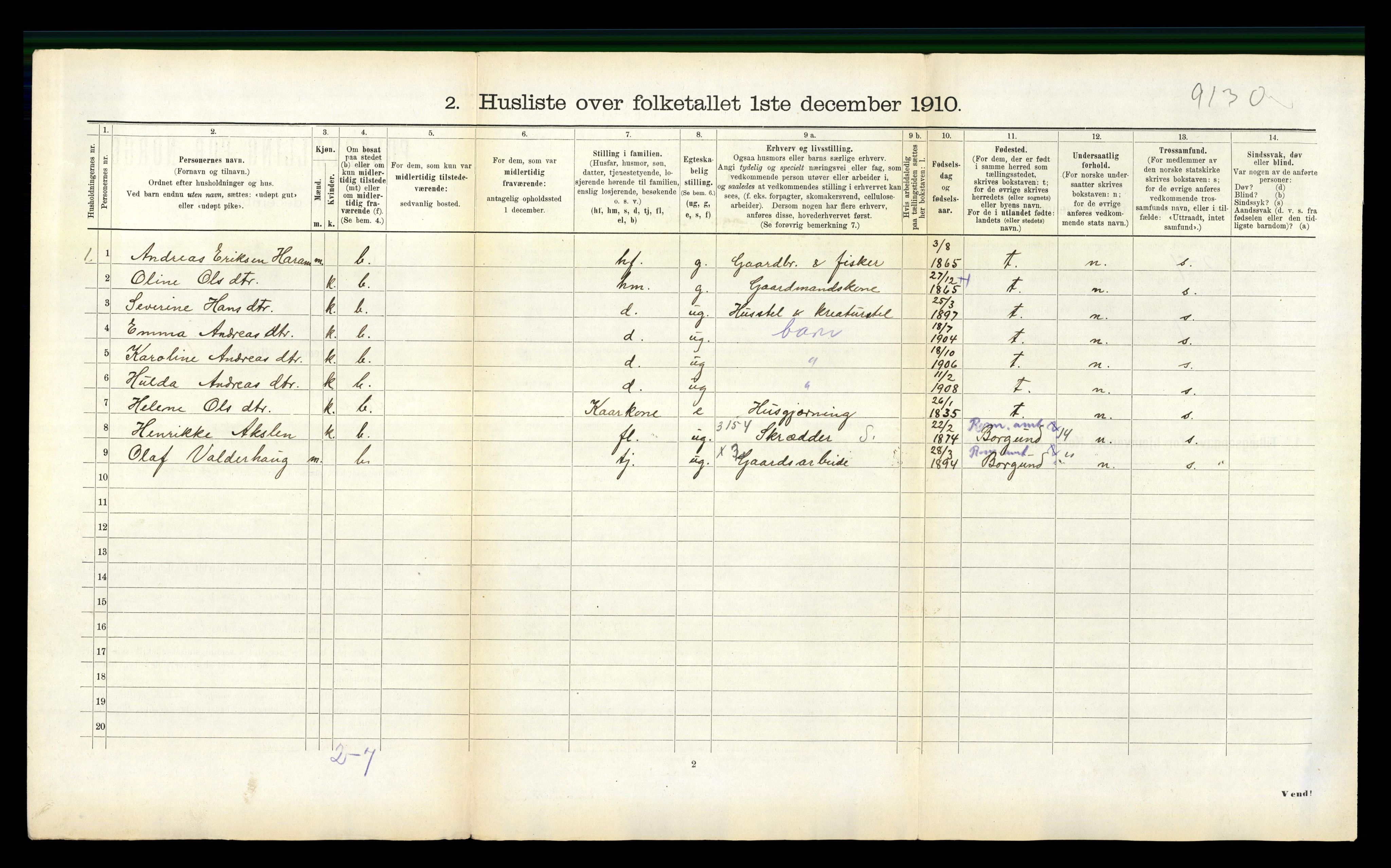 RA, Folketelling 1910 for 1534 Haram herred, 1910, s. 306