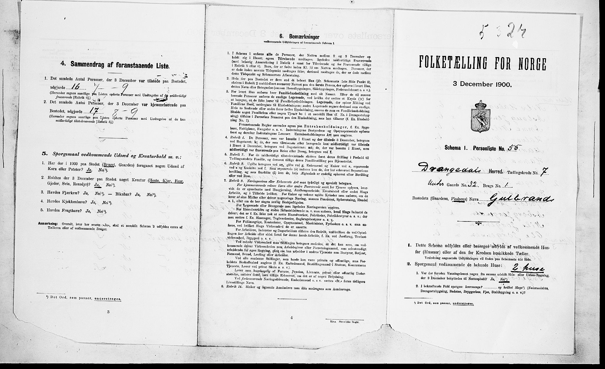 SAKO, Folketelling 1900 for 0817 Drangedal herred, 1900, s. 672
