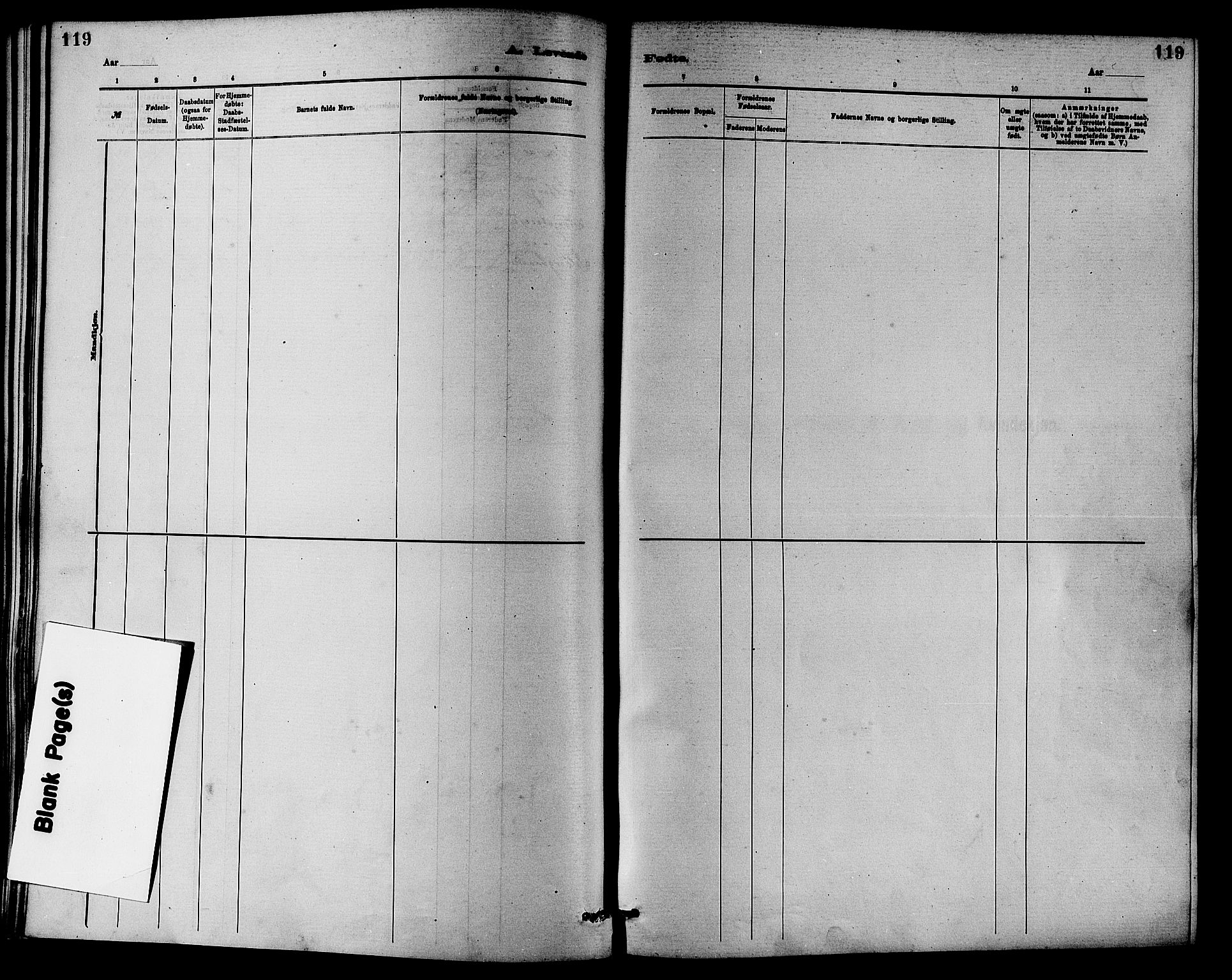 Nedre Eiker kirkebøker, AV/SAKO-A-612/F/Fa/L0001: Ministerialbok nr. 1, 1853-1877, s. 119