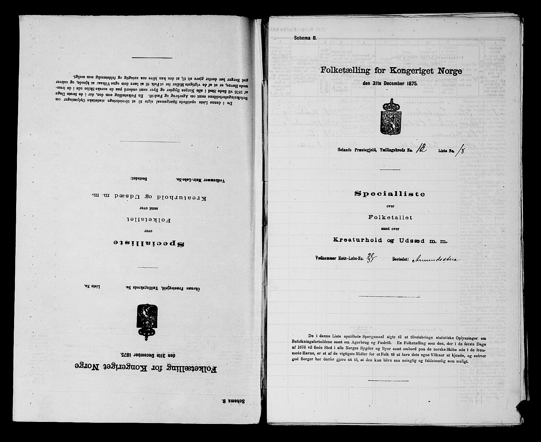 RA, Folketelling 1875 for 0221P Høland prestegjeld, 1875, s. 2135