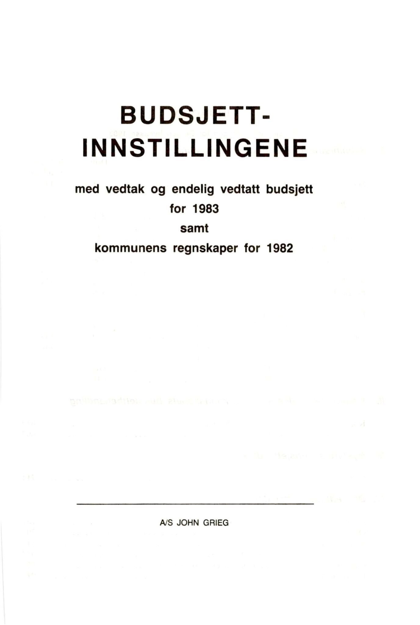 Bergen kommune. Formannskapet 1972 -, BBA/A-1809/A/Ab/L0024: Bergens kommuneforhandlinger 1983 II, 1983