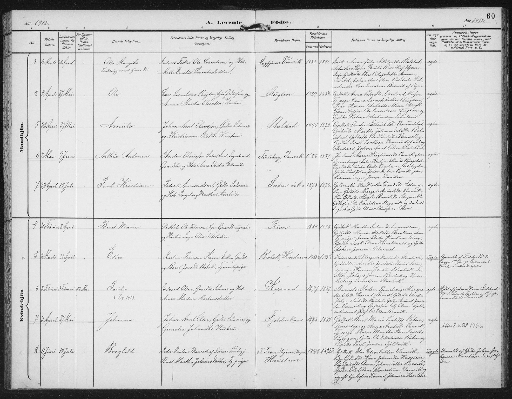 Ministerialprotokoller, klokkerbøker og fødselsregistre - Nord-Trøndelag, SAT/A-1458/702/L0024: Ministerialbok nr. 702A02, 1898-1914, s. 60