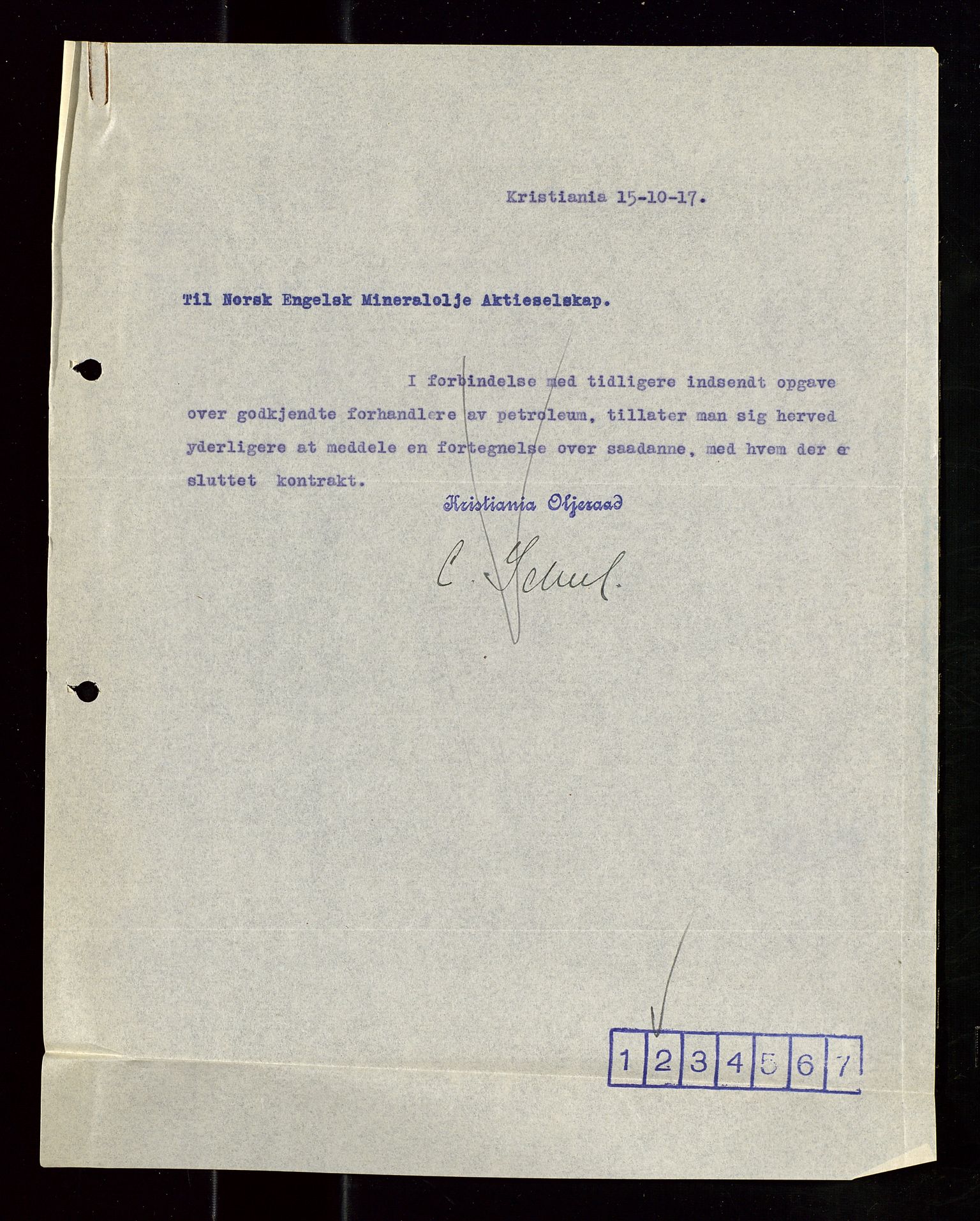 Pa 1521 - A/S Norske Shell, SAST/A-101915/E/Ea/Eaa/L0020: Sjefskorrespondanse, 1917, s. 9