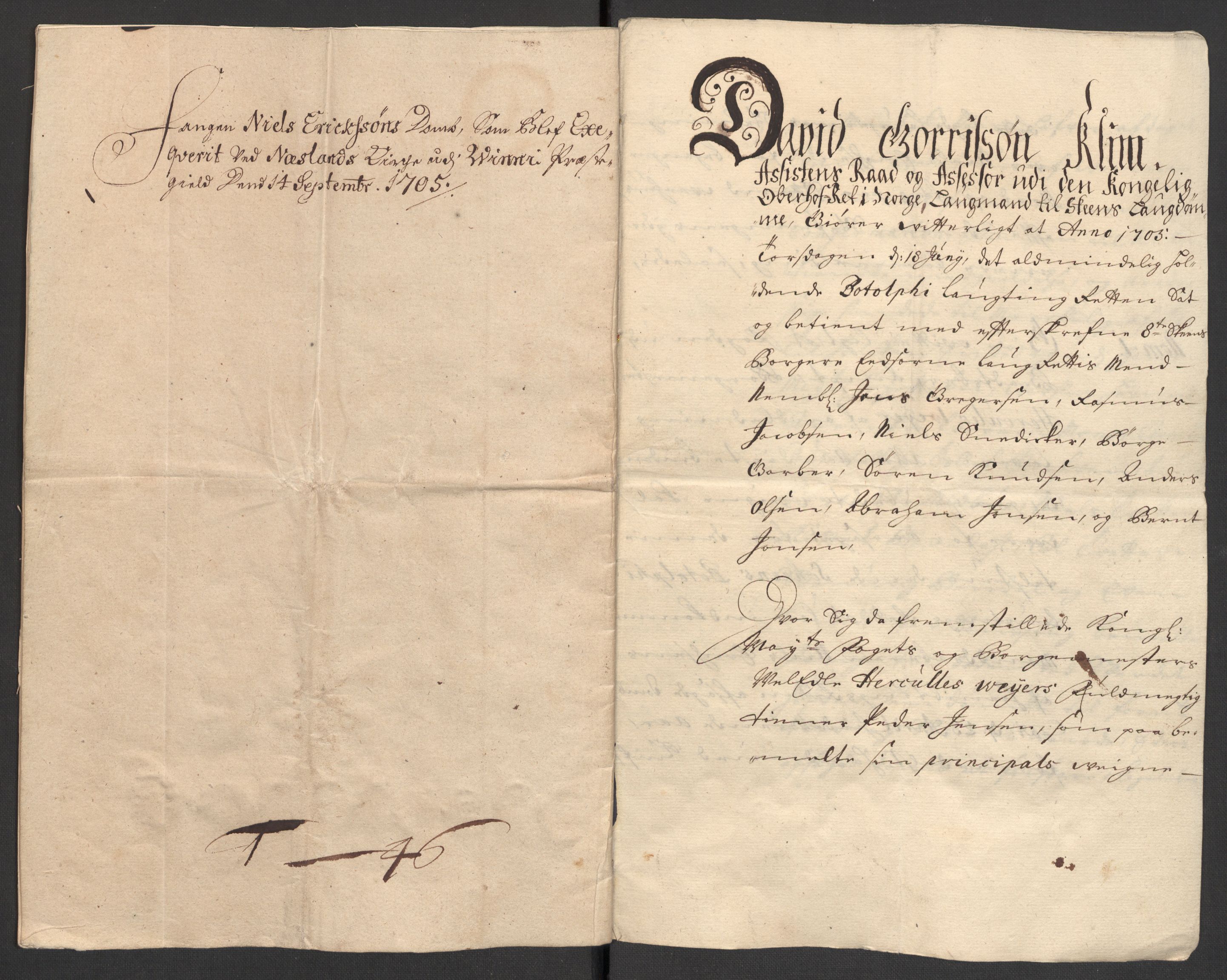 Rentekammeret inntil 1814, Reviderte regnskaper, Fogderegnskap, AV/RA-EA-4092/R36/L2114: Fogderegnskap Øvre og Nedre Telemark og Bamble, 1705, s. 219