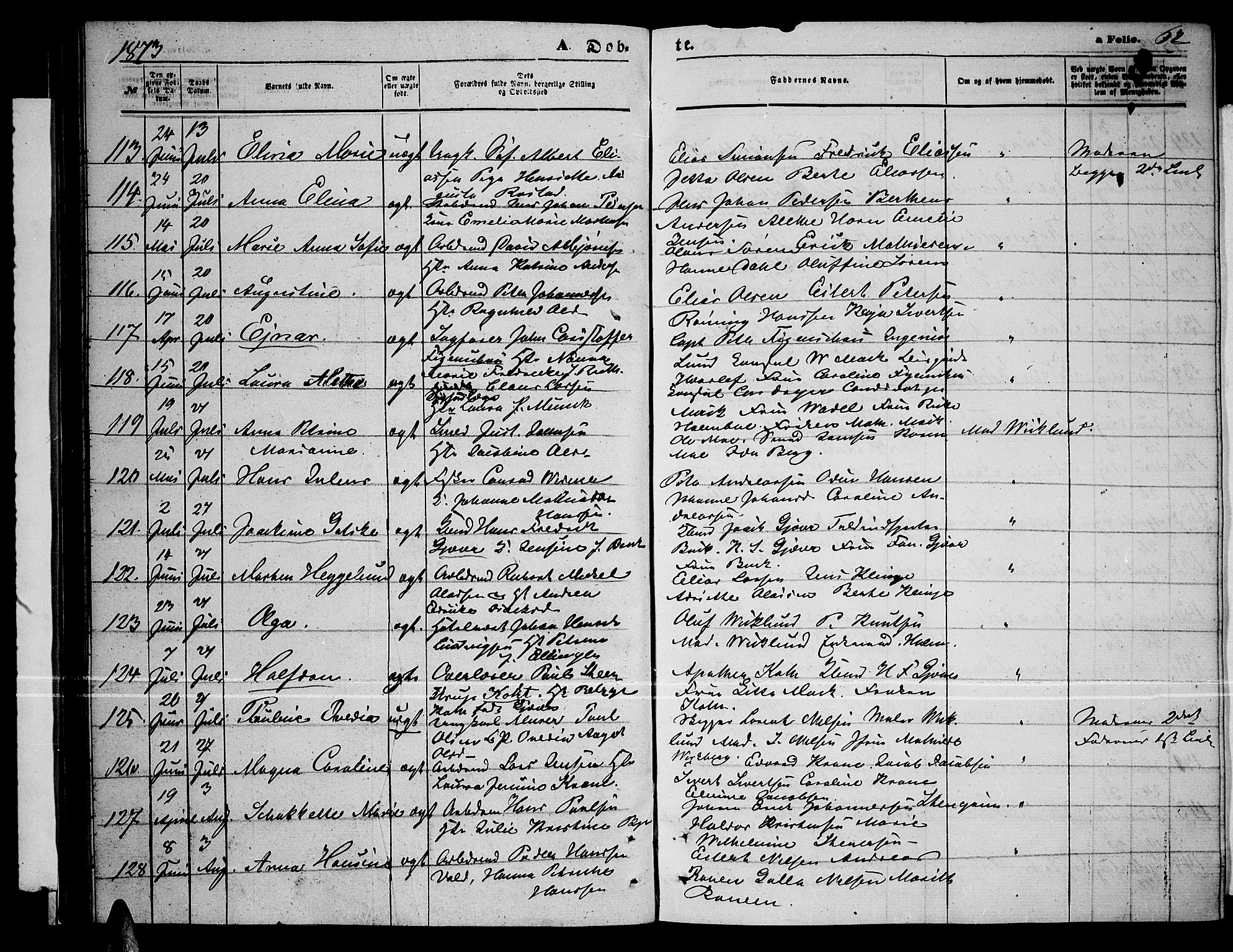 Tromsø sokneprestkontor/stiftsprosti/domprosti, AV/SATØ-S-1343/G/Gb/L0007klokker: Klokkerbok nr. 7, 1867-1875, s. 62