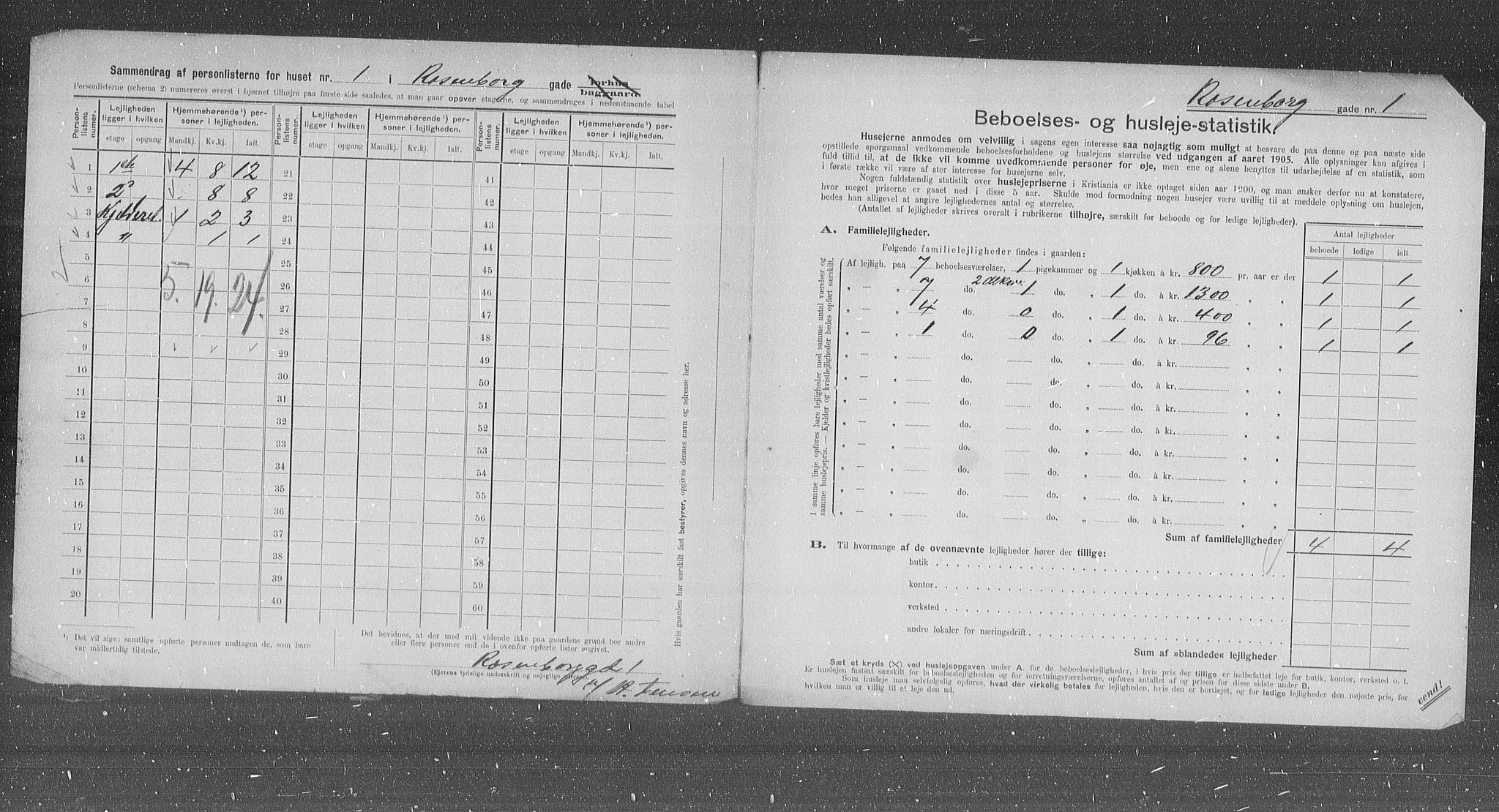 OBA, Kommunal folketelling 31.12.1905 for Kristiania kjøpstad, 1905, s. 43908