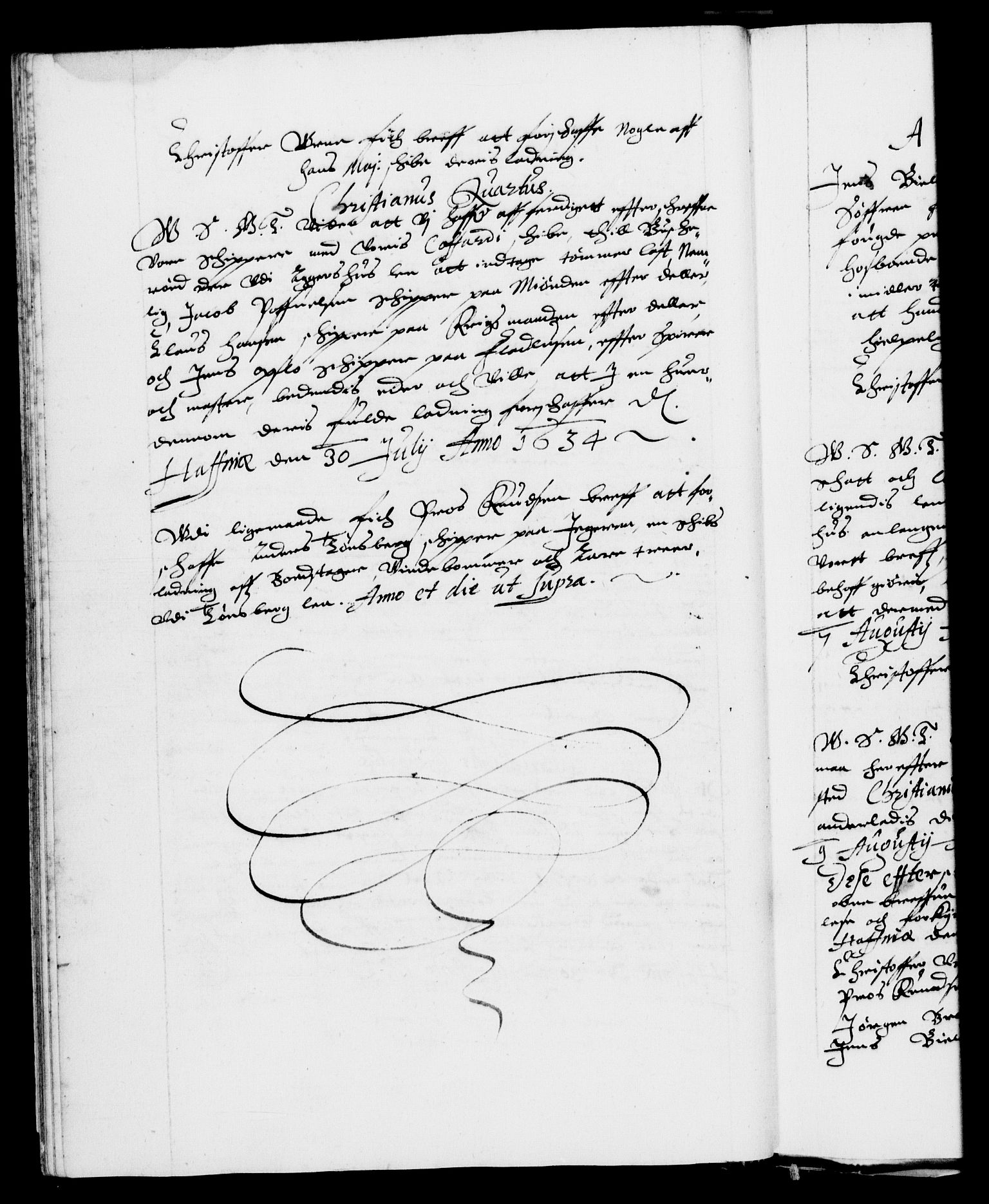 Danske Kanselli 1572-1799, AV/RA-EA-3023/F/Fc/Fca/Fcab/L0006: Norske tegnelser (mikrofilm), 1634-1639, s. 27b