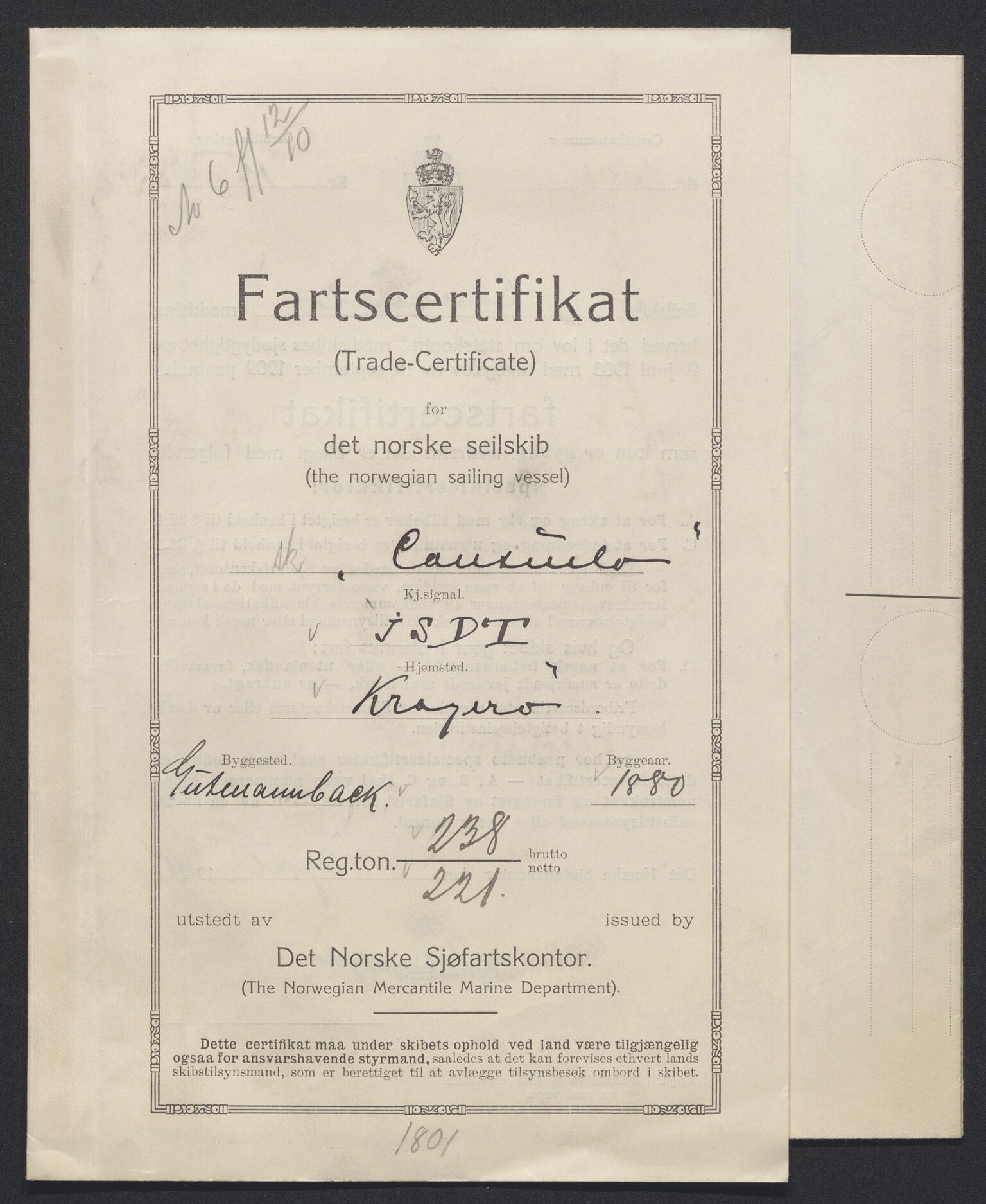 Sjøfartsdirektoratet med forløpere, skipsmapper slettede skip, AV/RA-S-4998/F/Fa/L0215: --, 1856-1924, s. 4