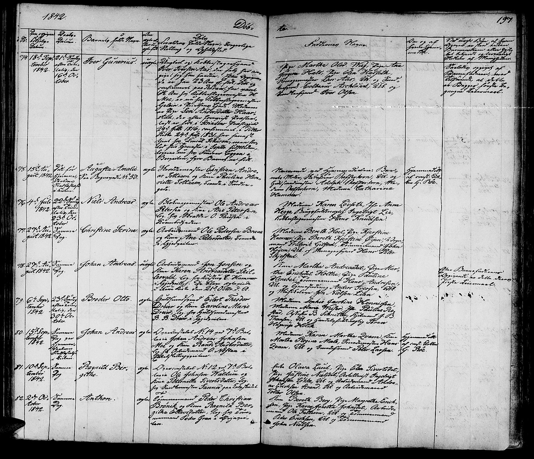 Ministerialprotokoller, klokkerbøker og fødselsregistre - Sør-Trøndelag, AV/SAT-A-1456/602/L0136: Klokkerbok nr. 602C04, 1833-1845, s. 197