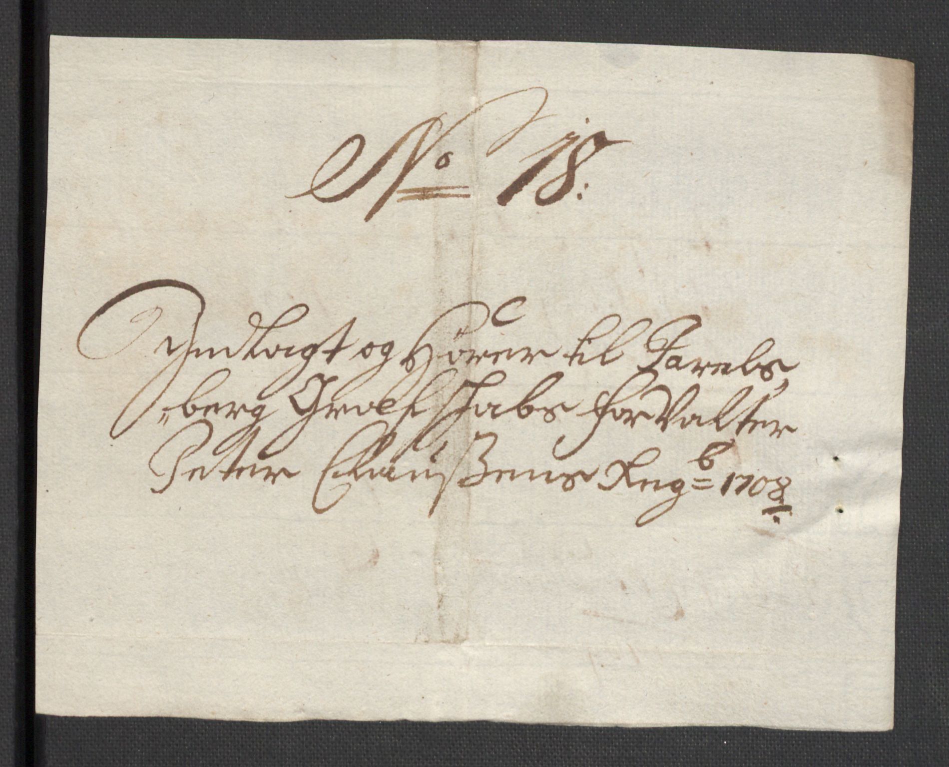 Rentekammeret inntil 1814, Reviderte regnskaper, Fogderegnskap, AV/RA-EA-4092/R32/L1873: Fogderegnskap Jarlsberg grevskap, 1708, s. 166