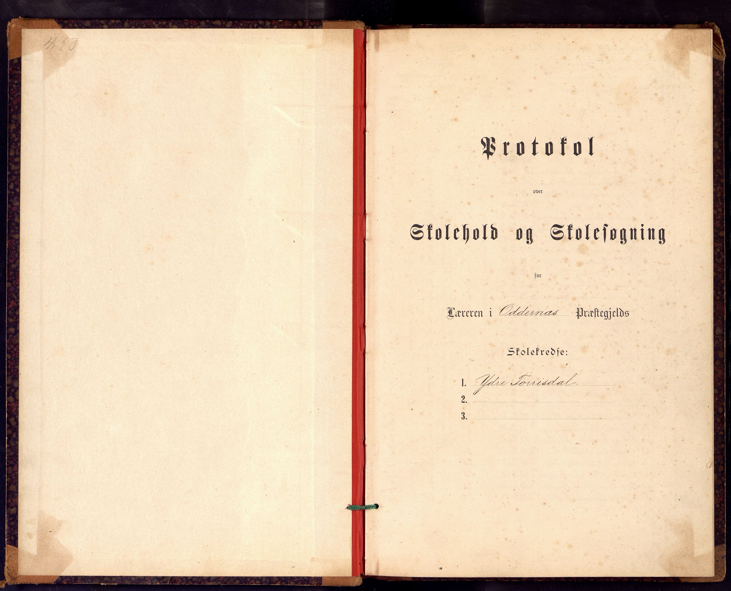 Oddernes kommune - Ytre Torridal skolekrets, ARKSOR/1001OD555/H/L0001: Skoleprotokoll, 1889-1891